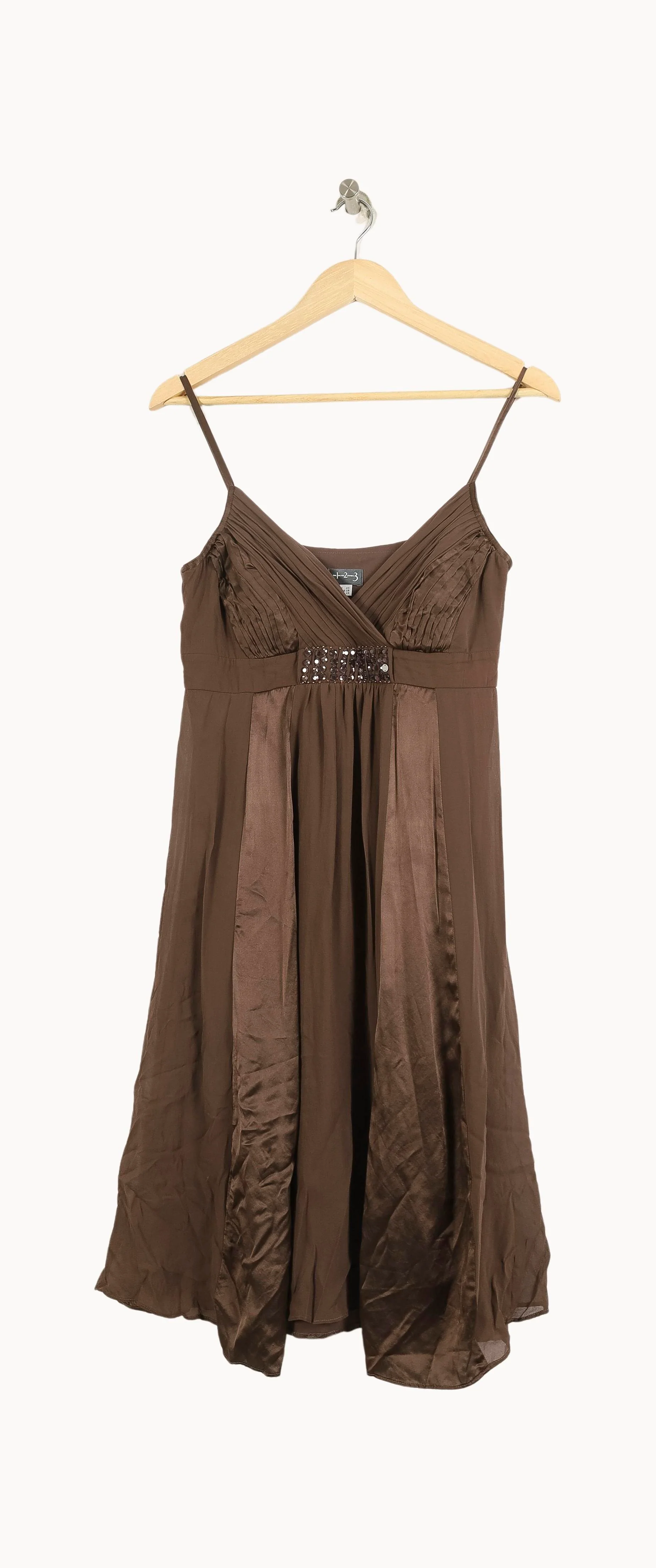 Robe Évasée Marron - Taille L/40 - Image 2