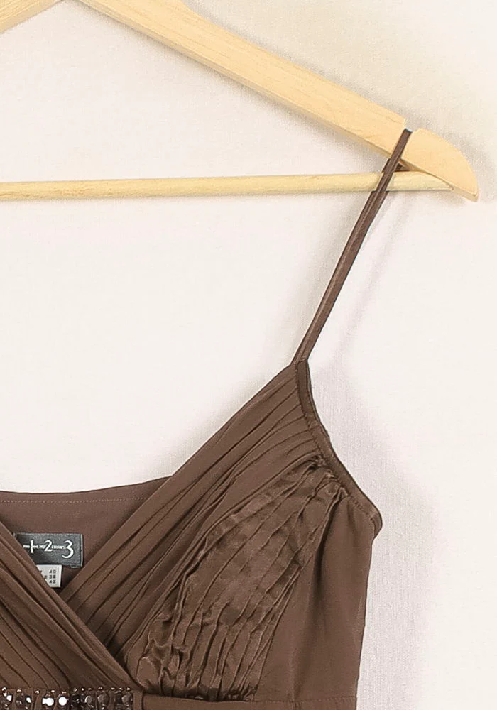 Robe Évasée Marron - Taille L/40 - Image 3