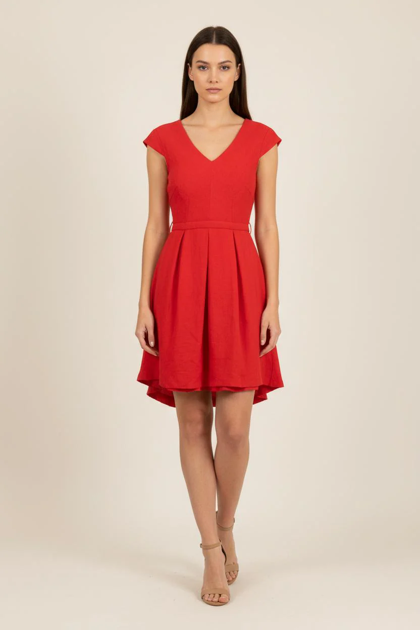 Robe Évasée Rouge - Taille S/36