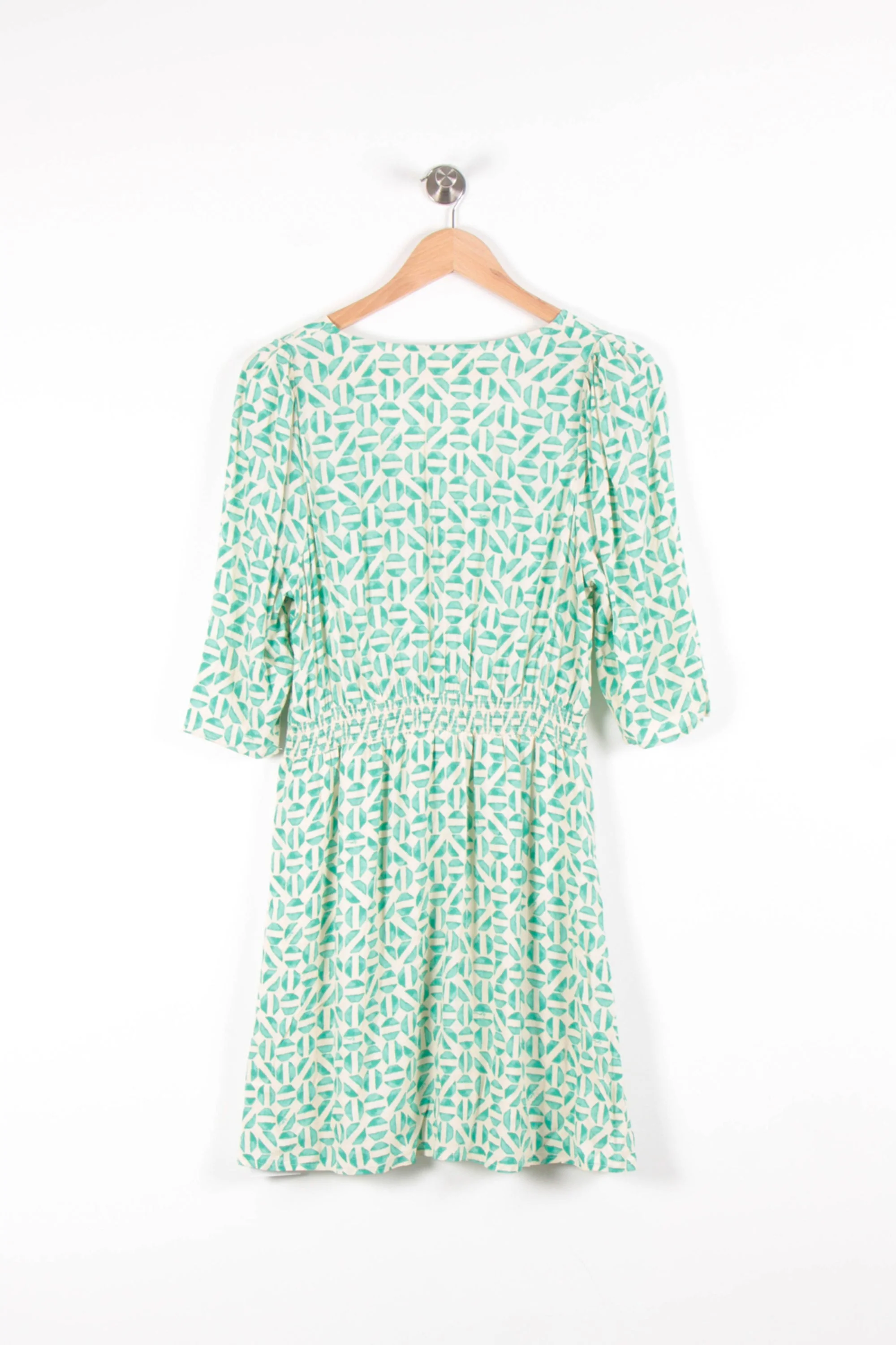 Robe Évasée Verte et Blanche - Taille S/36 - Image 4
