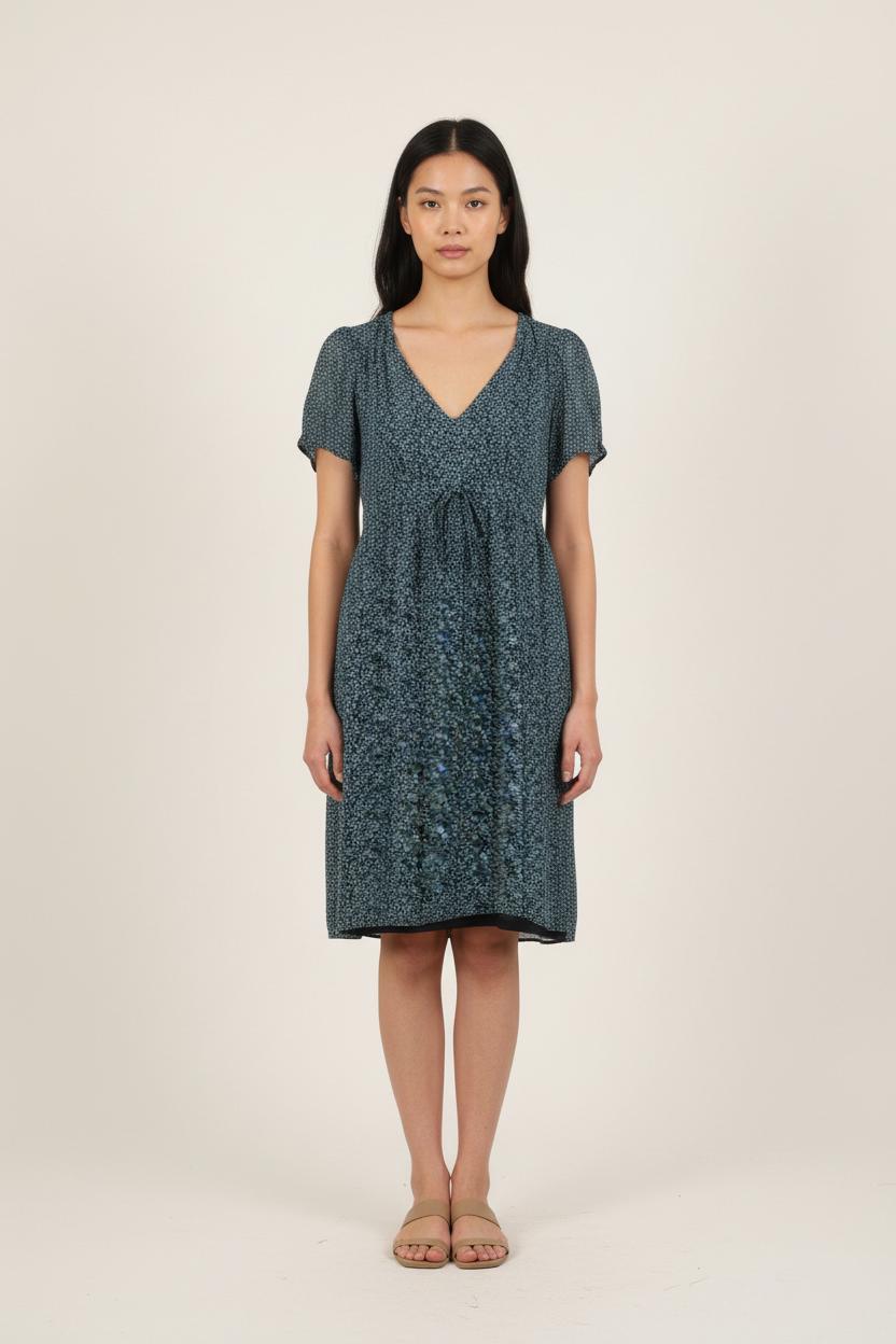 Robe Fleurie Bleue - Taille XL/42