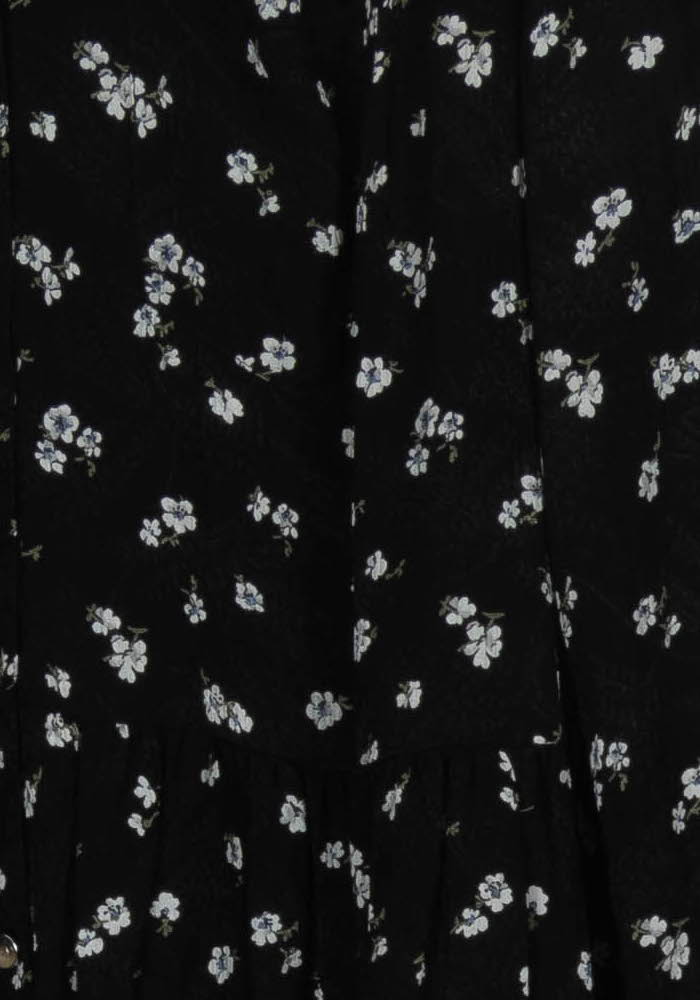 Robe Fleurie Noire et Blanche - Taille S/36 - Image 3