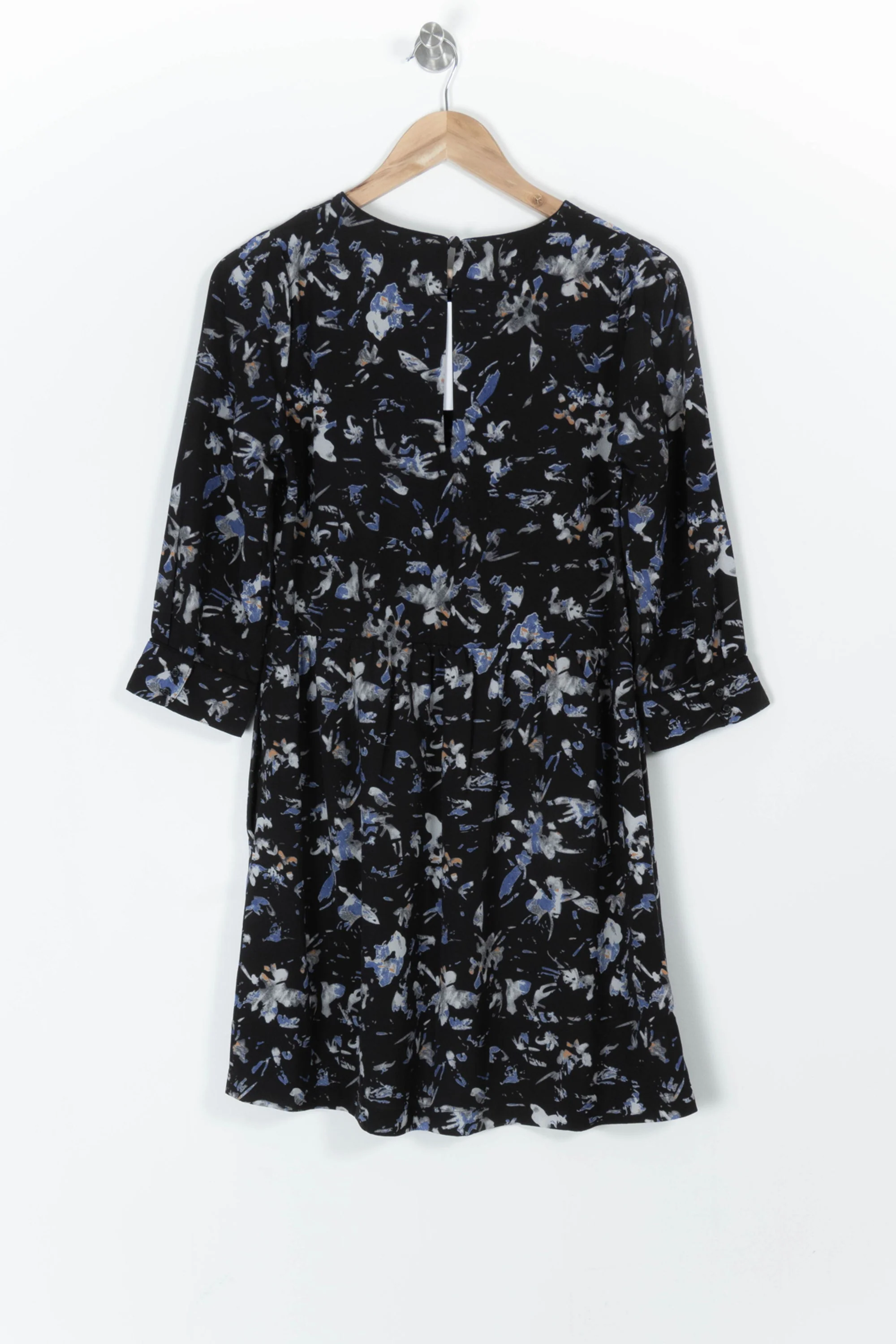 Robe Fleurie Noire et Bleue - Taille S/36 - Image 4