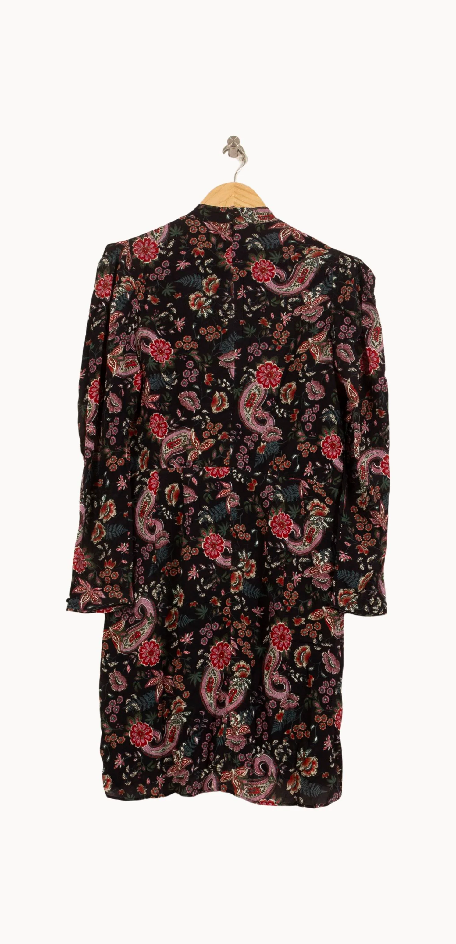 Robe Fleurie Noire et Rose - Taille M/38 - Image 4