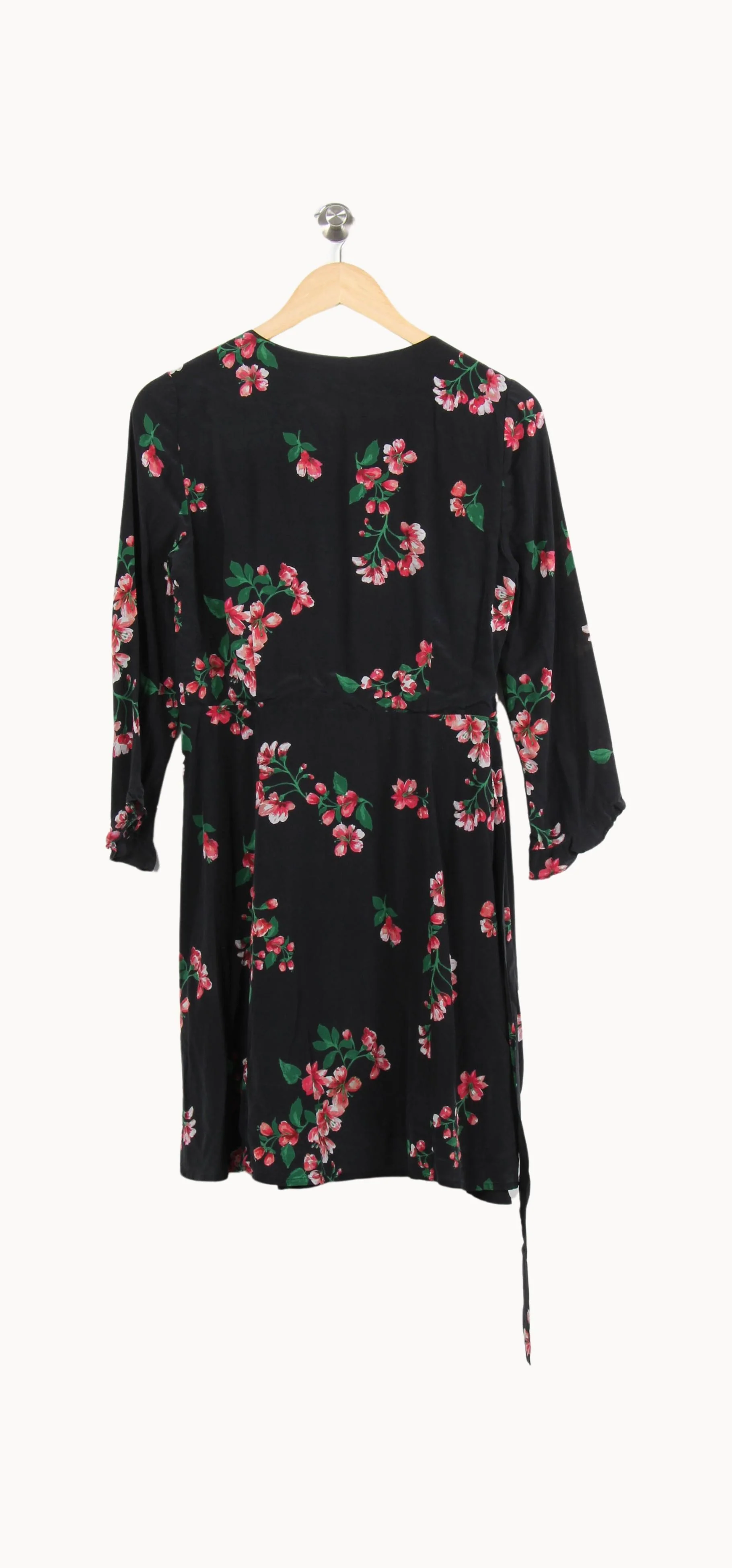 Robe Fleurie Noire et Rose - Taille M/38 - Image 4