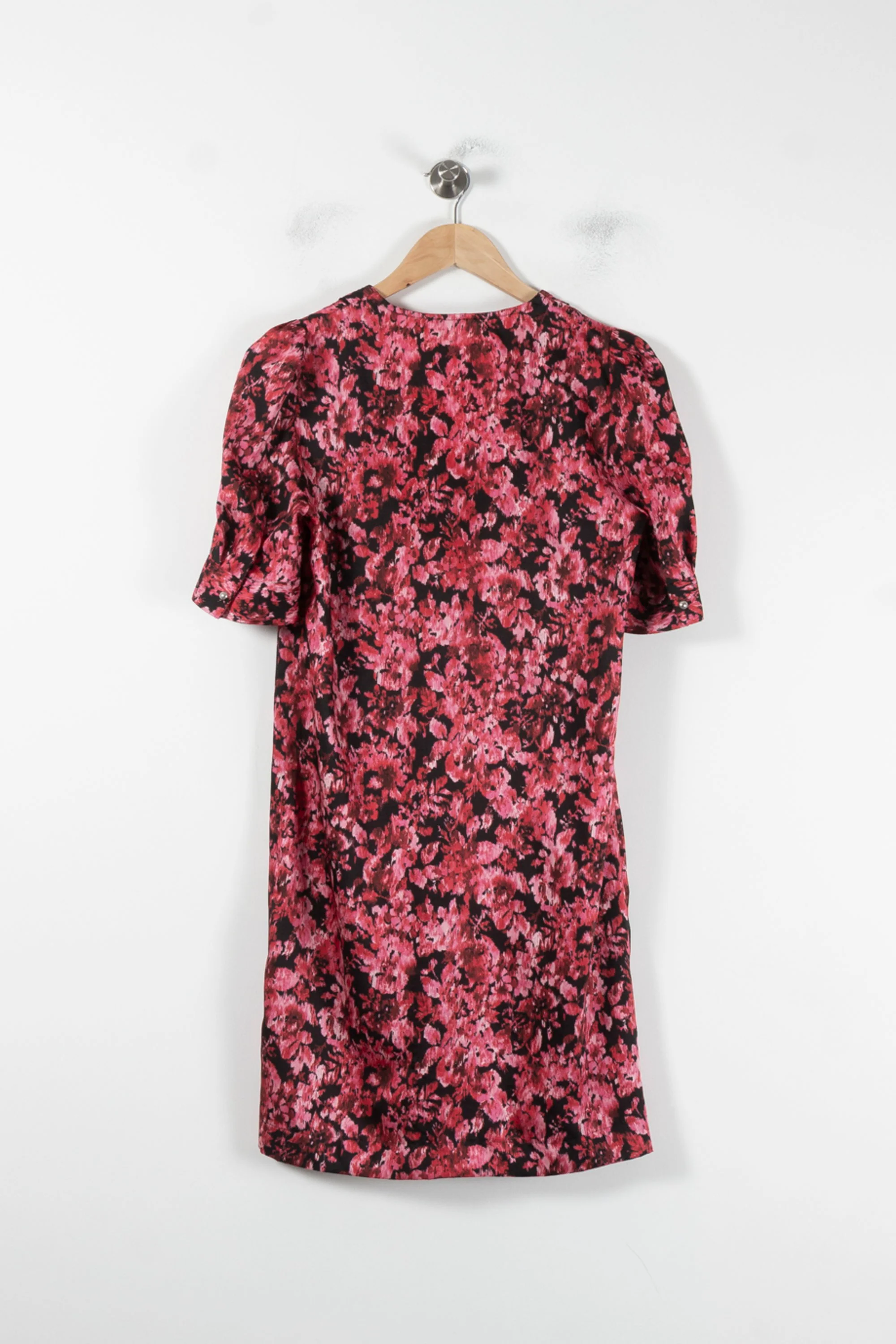 Robe Fleurie Rouge et Noire - Taille XS/34 - Image 4