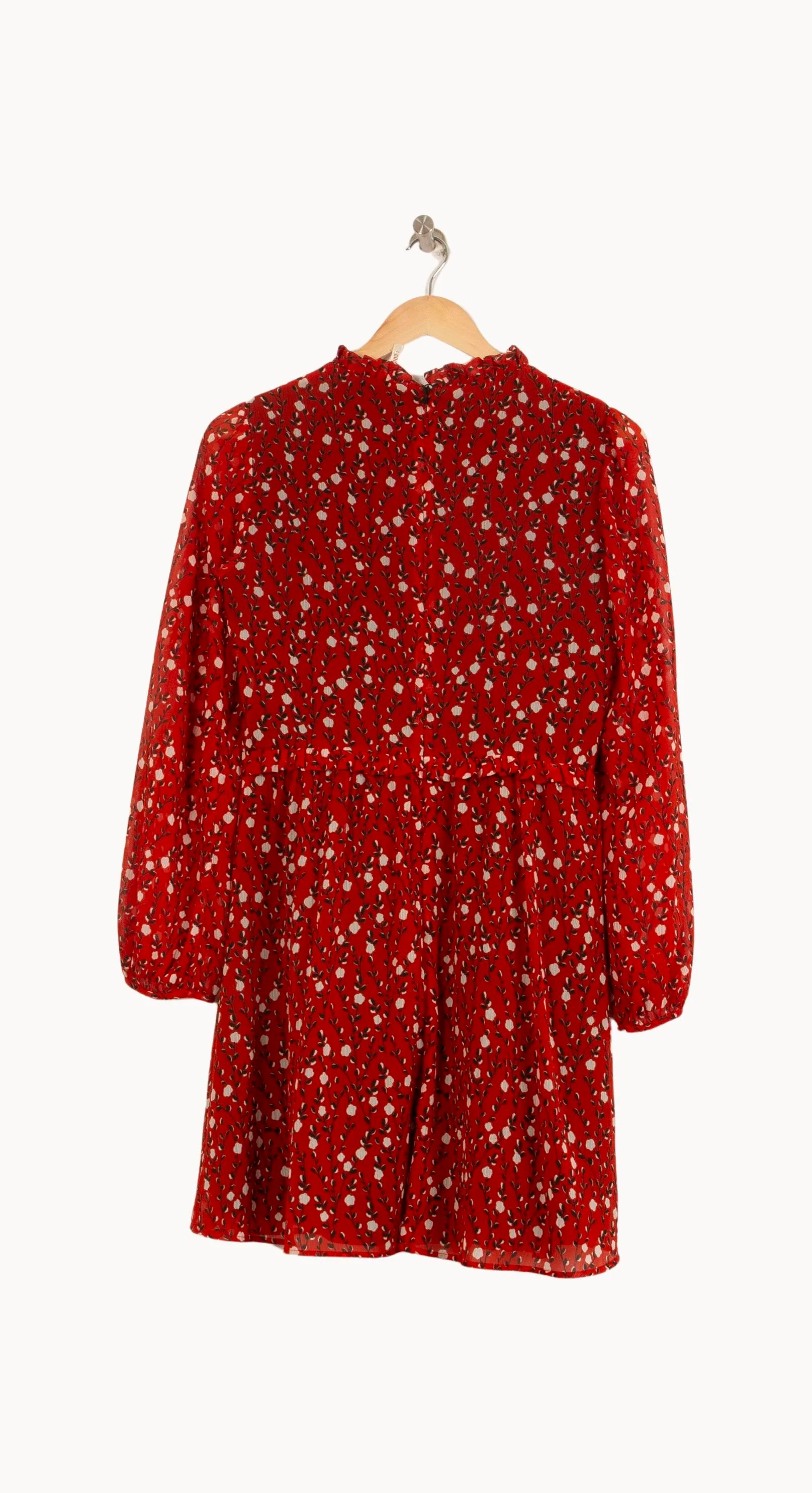 Robe Fleurie Rouge - Taille S/36 - Image 4
