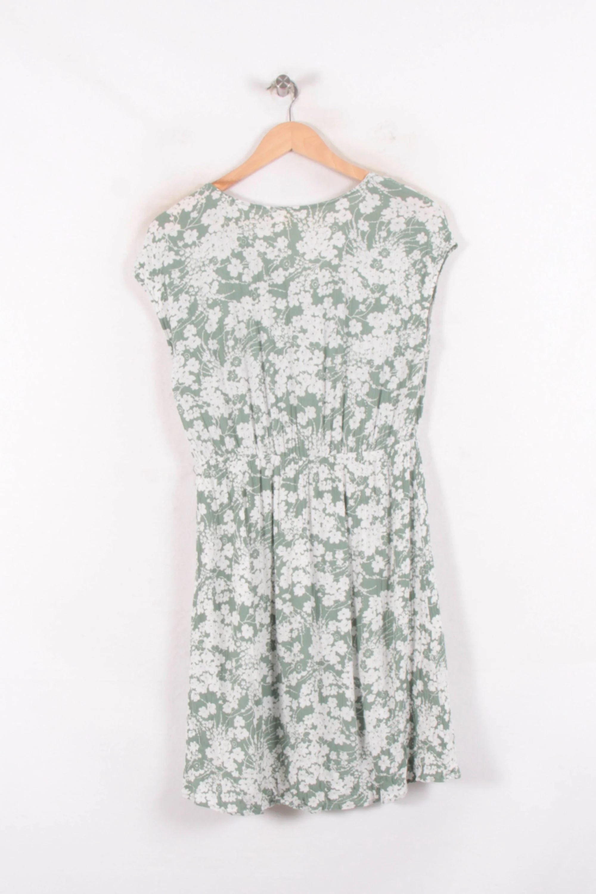 Robe Fleurie Verte et Blanche - Taille S/36 - Image 4