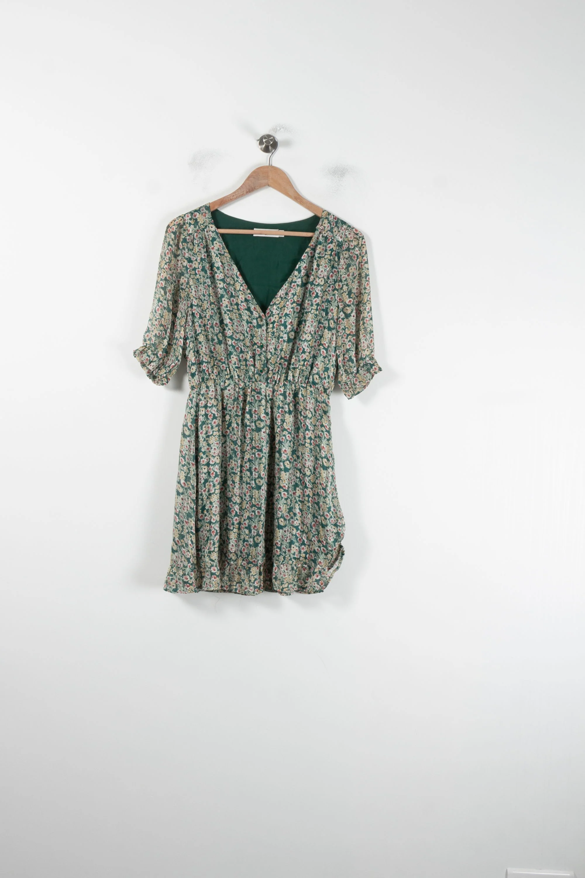 Robe Fleurie Verte - Taille S/36 - Image 2