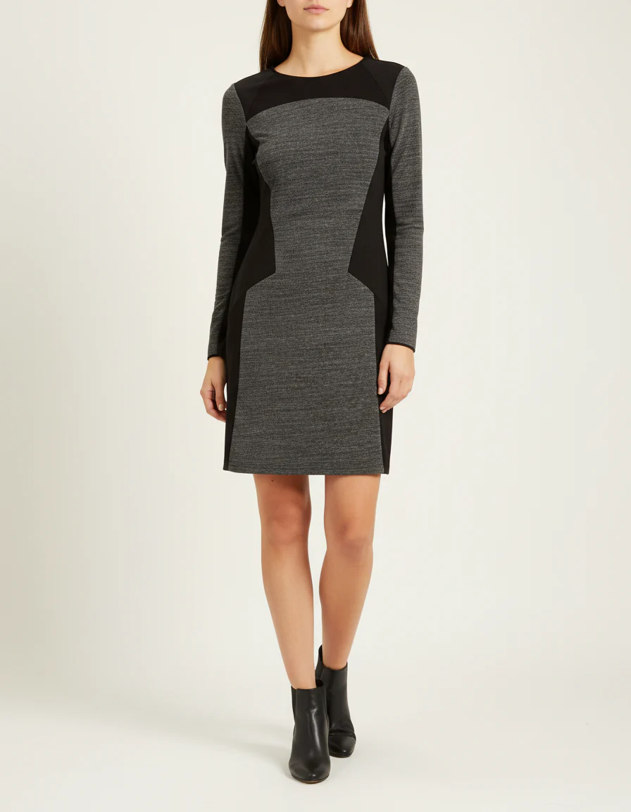 Robe grise et noire - Taille XS/34