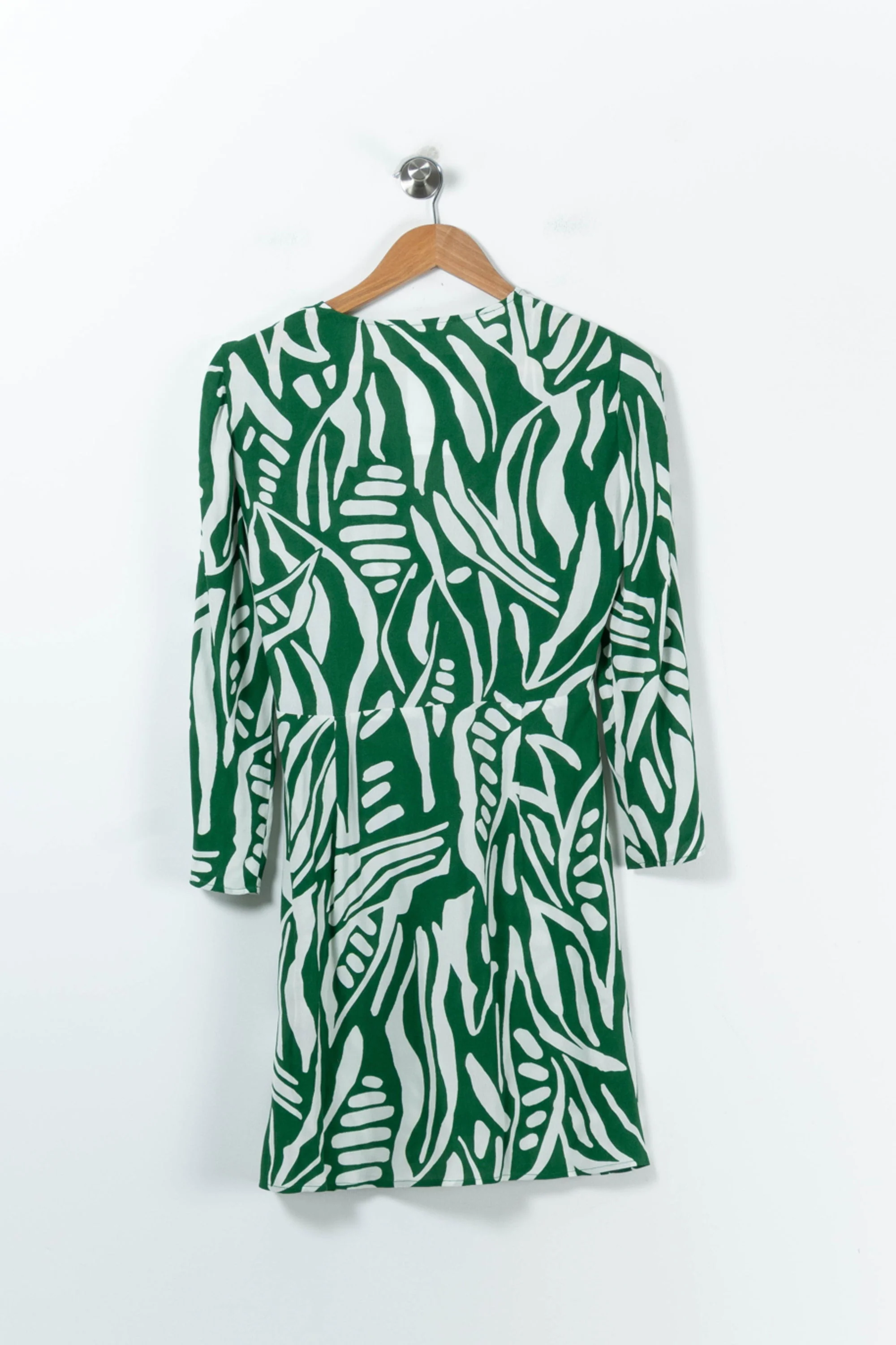 Robe Imprimée Verte et Blanche - Taille S/36 - Image 4