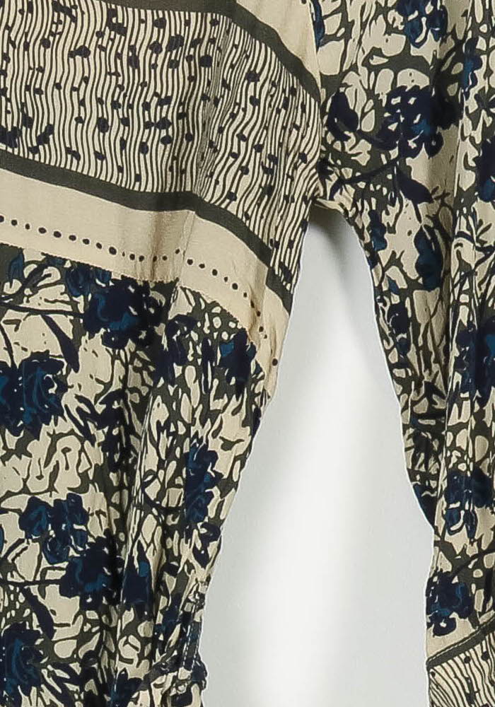 Robe Longue Beige et Bleue - Taille M/38 - Image 3