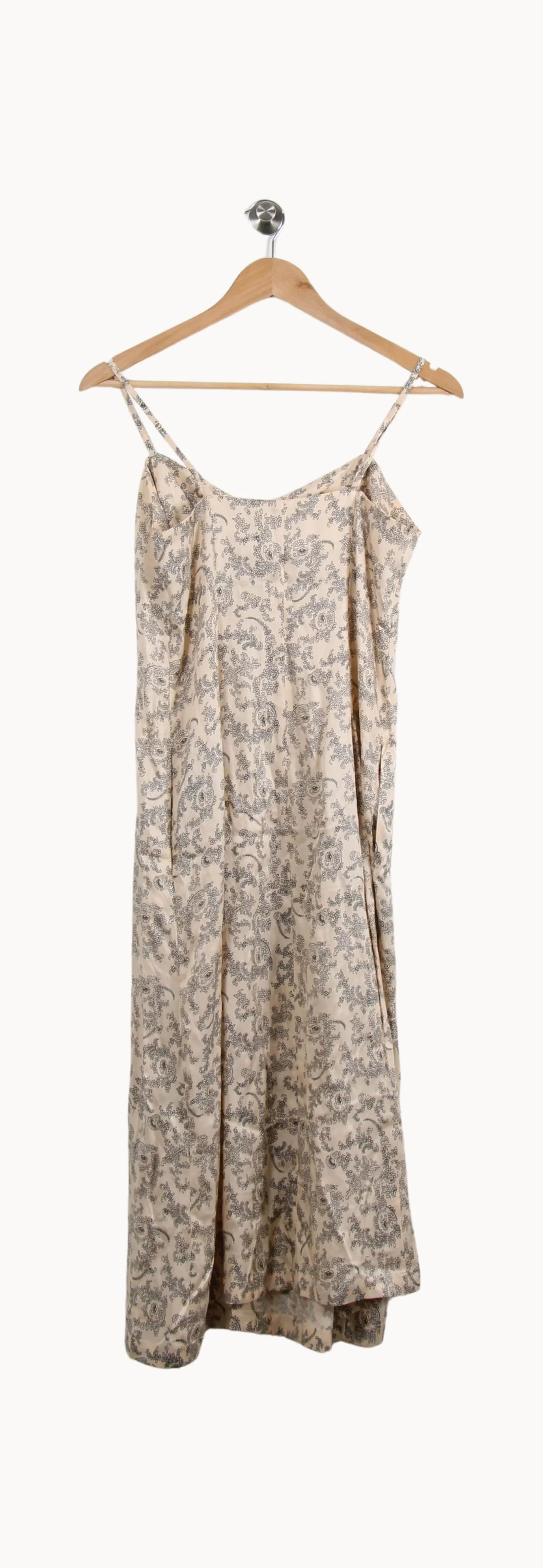 Robe Longue Beige et Noire - Taille S/36 - Image 4