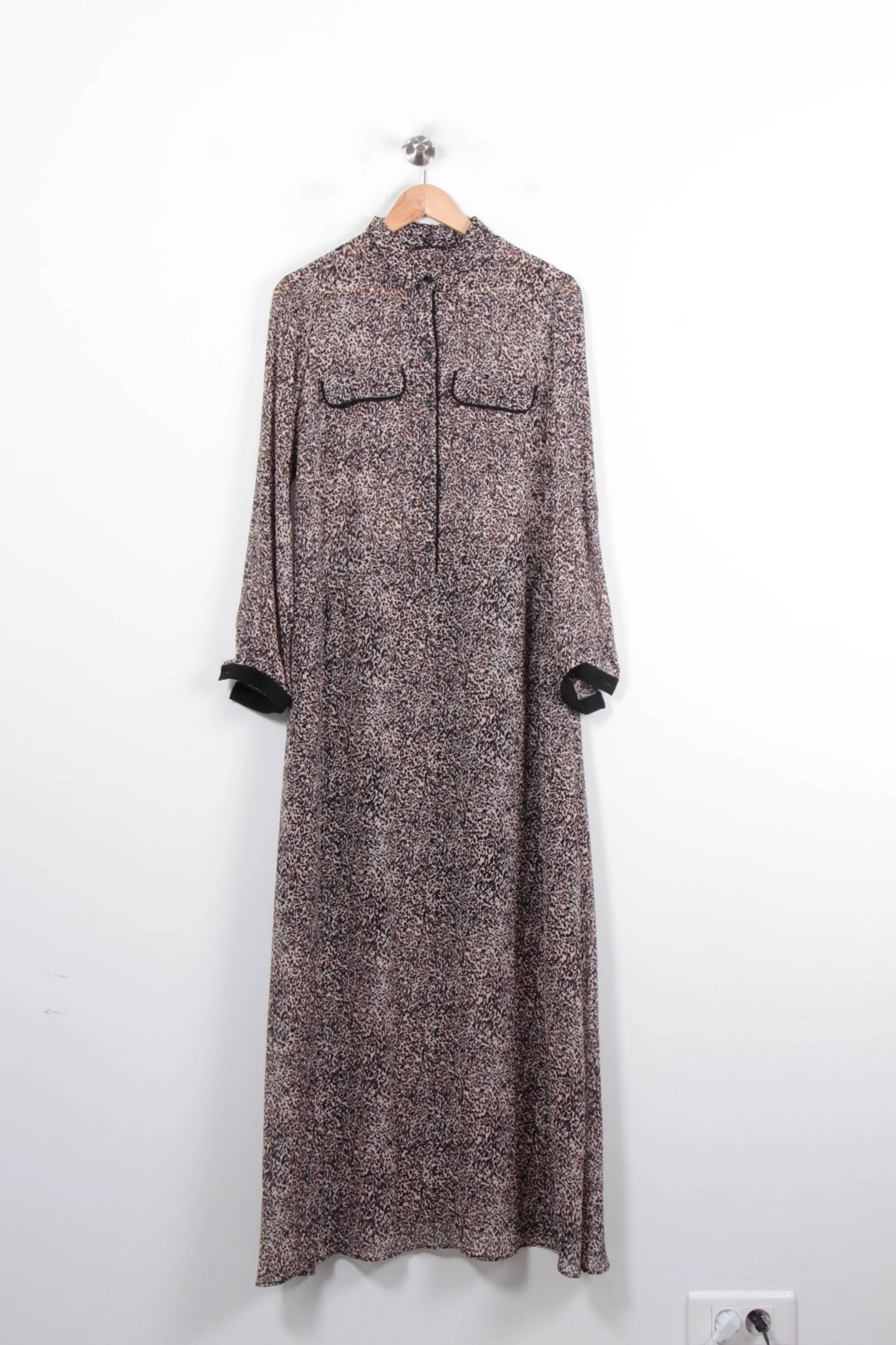 Robe Longue Beige et Noire - Taille S/36 - Image 2