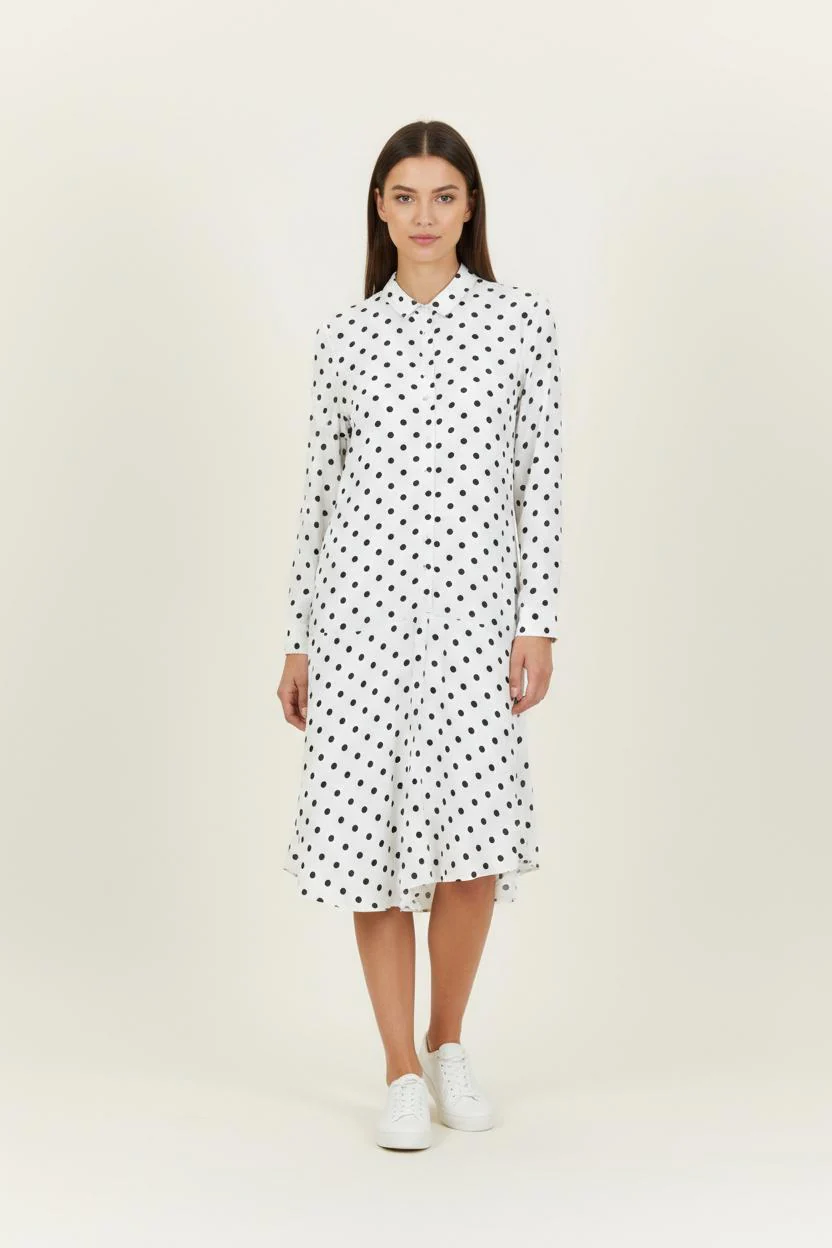 Robe longue Blanche et Noire - Taille S/36