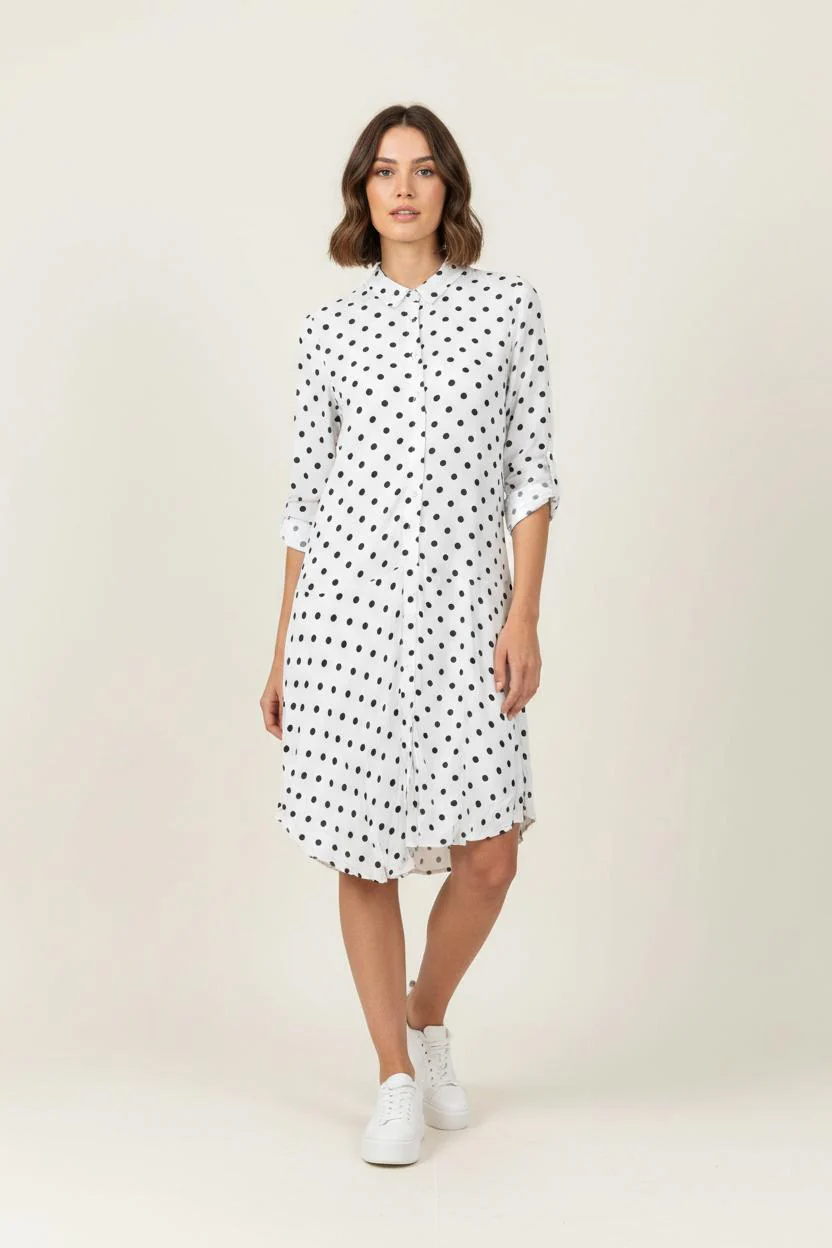 Robe Longue Blanche et Noire - Taille XS/34