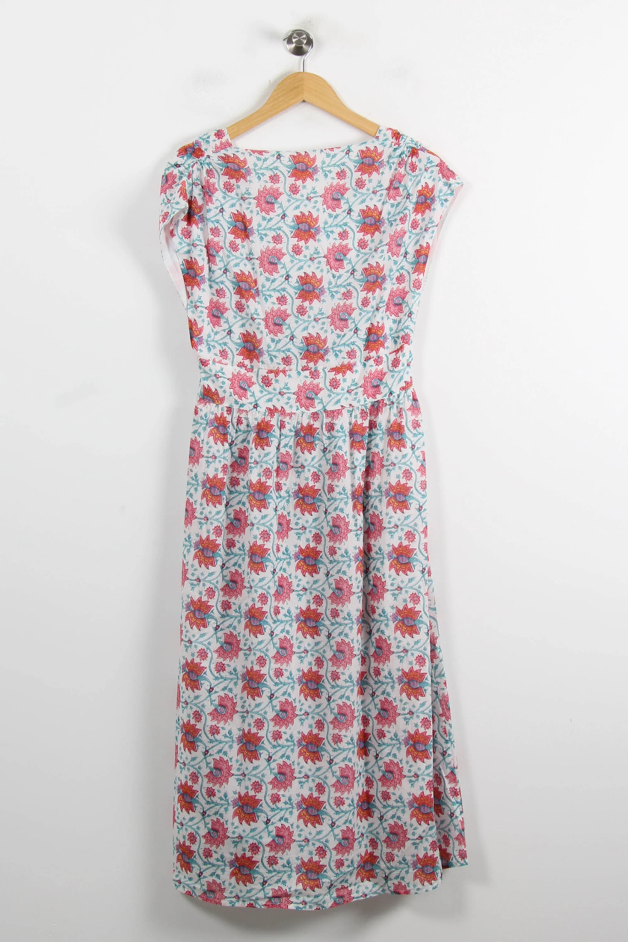 Robe Longue Blanche et Rose - Taille S/36 - Image 4