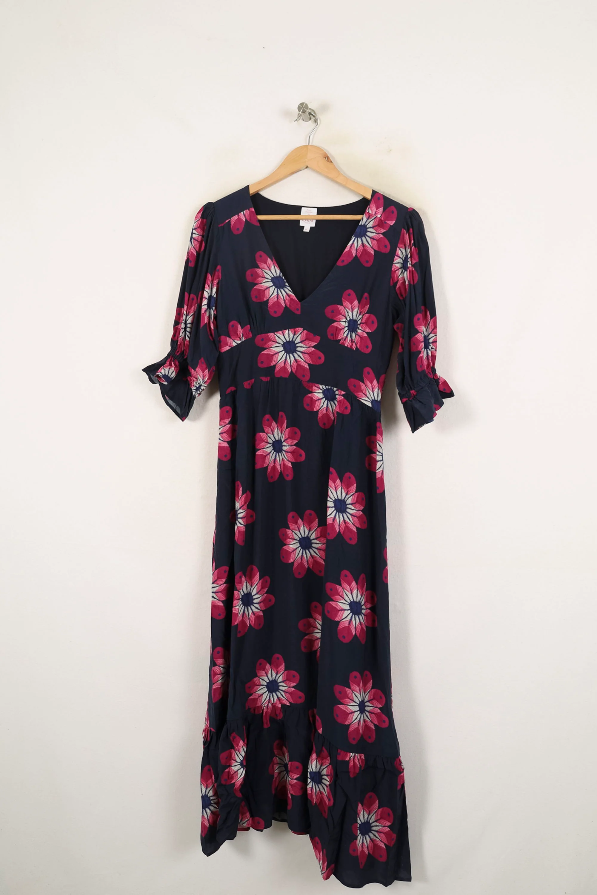 Robe Longue Bleu Marine et Rouge - Taille L/40 - Image 2