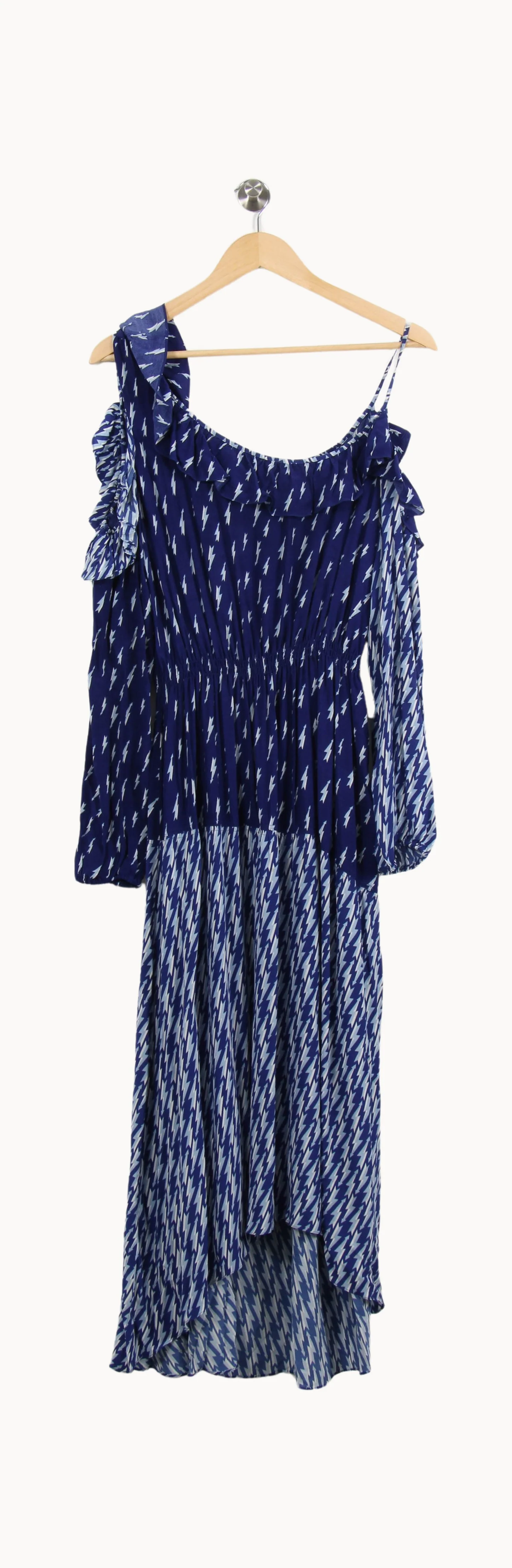 Robe Longue Bleue et Blanche - Taille L/40 - Image 3