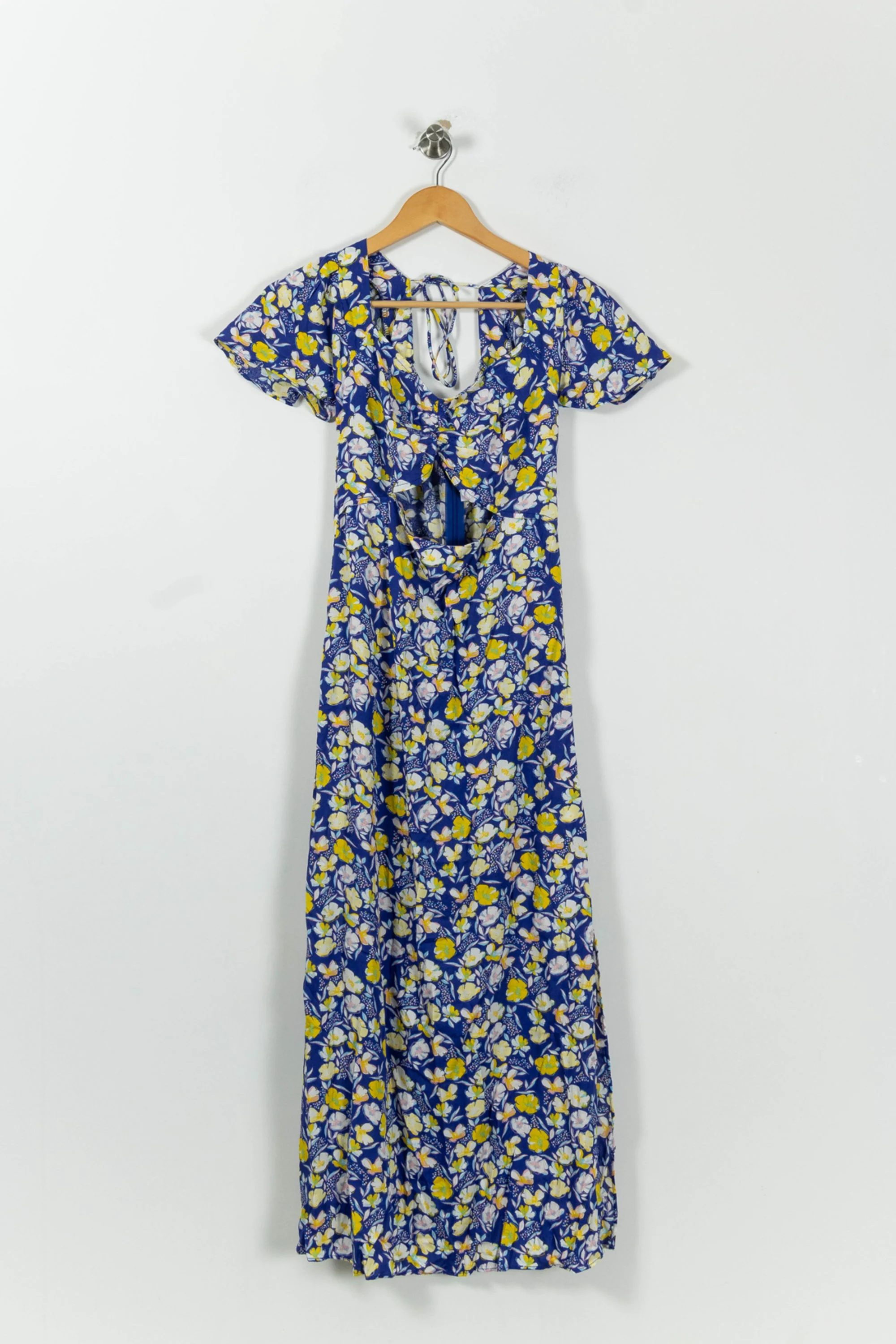 Robe Longue Bleue et Jaune - Taille L/40 - Image 2
