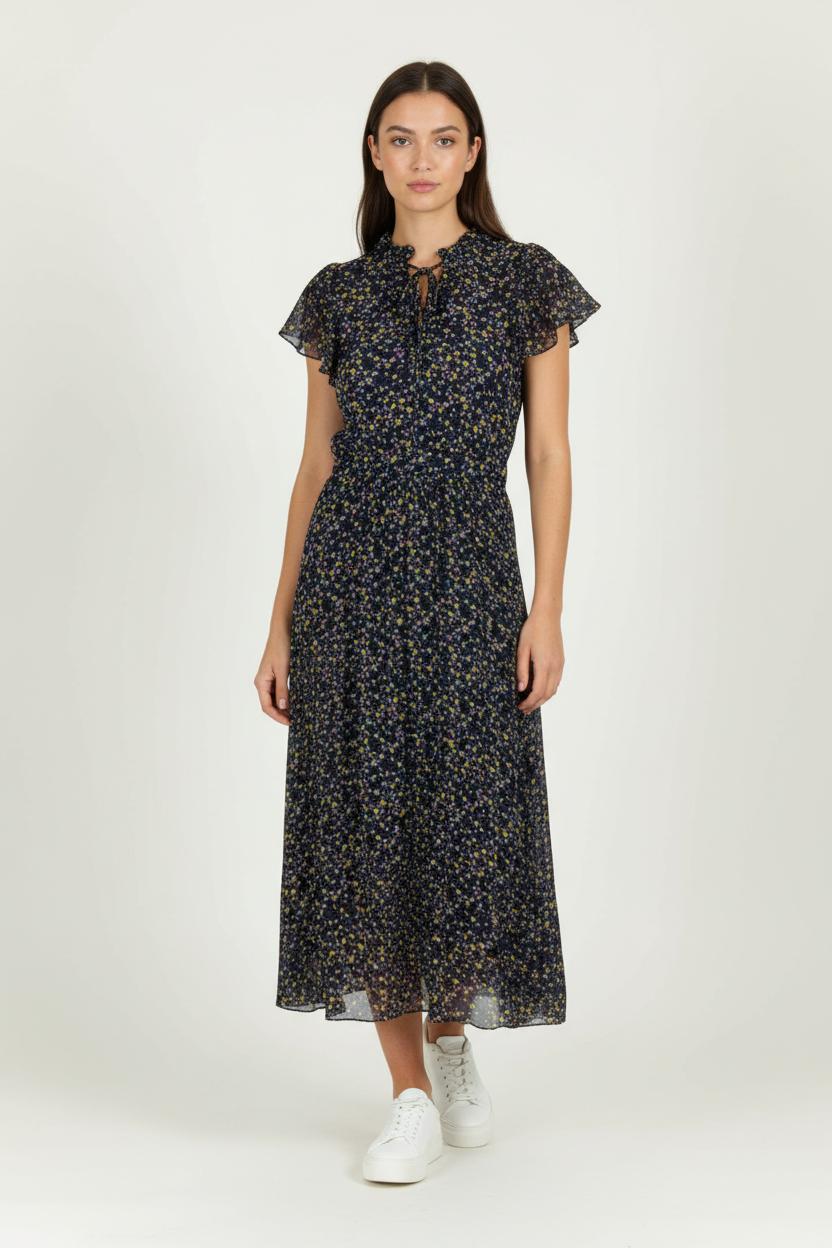 Robe Longue Bleue et Jaune - Taille XS/34