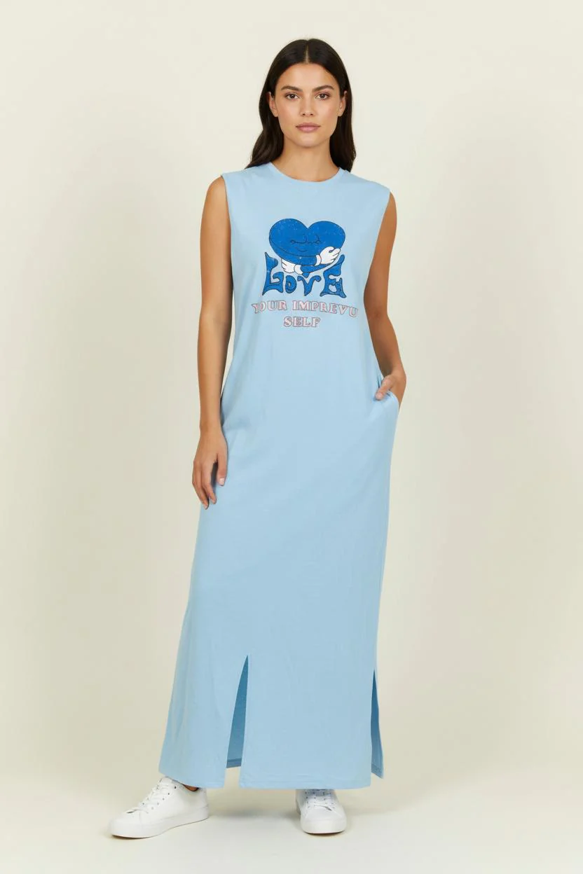 Robe Longue Bleue - Taille L/40