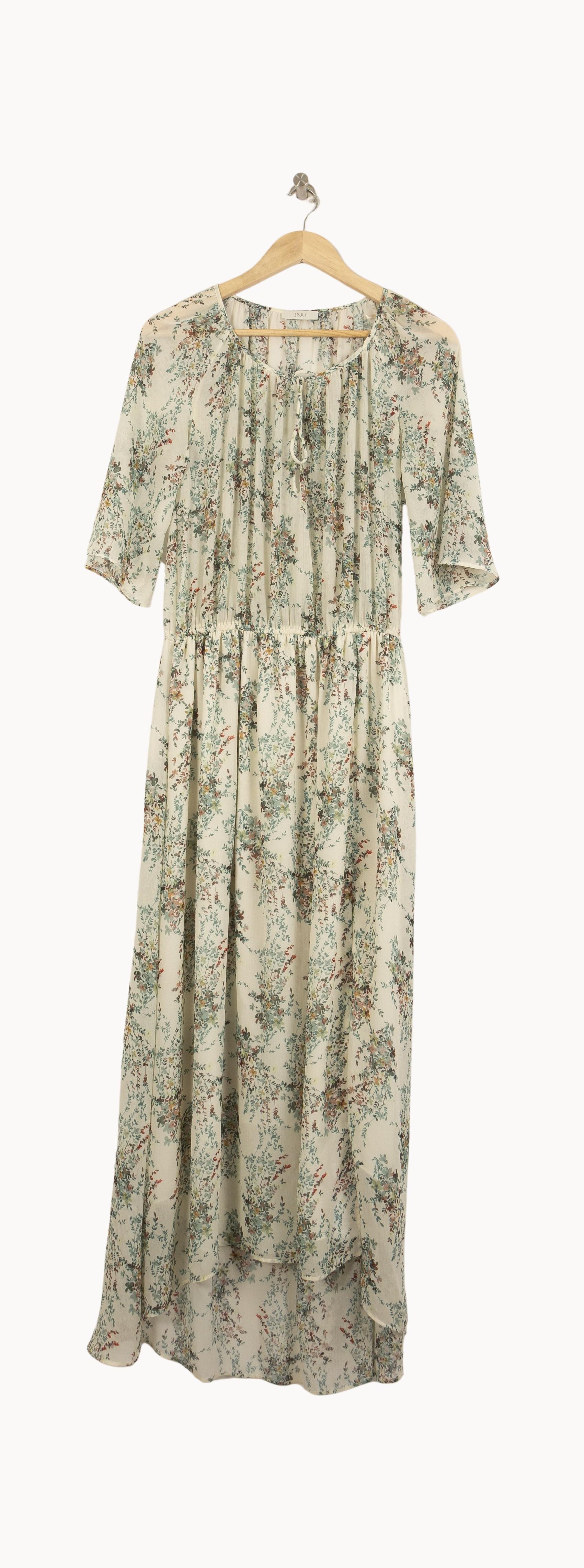 Robe Longue Écrue et Verte - Taille M/38 - Image 2