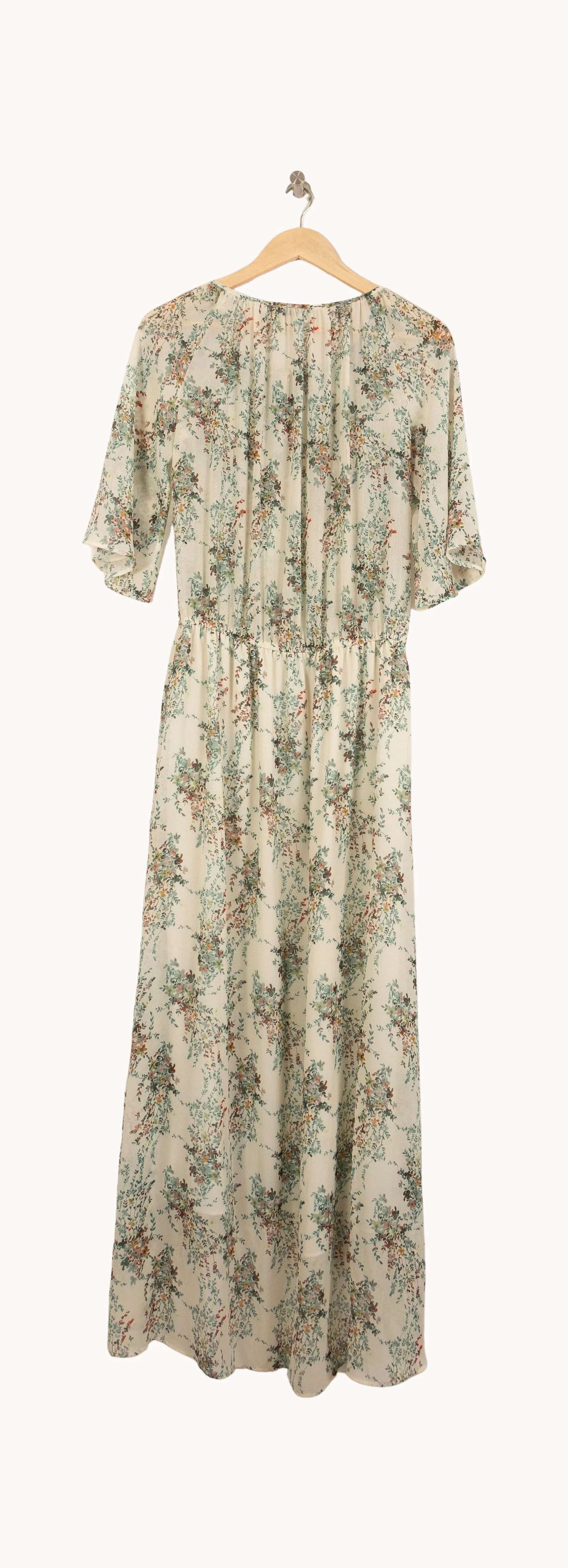 Robe Longue Écrue et Verte - Taille M/38 - Image 4