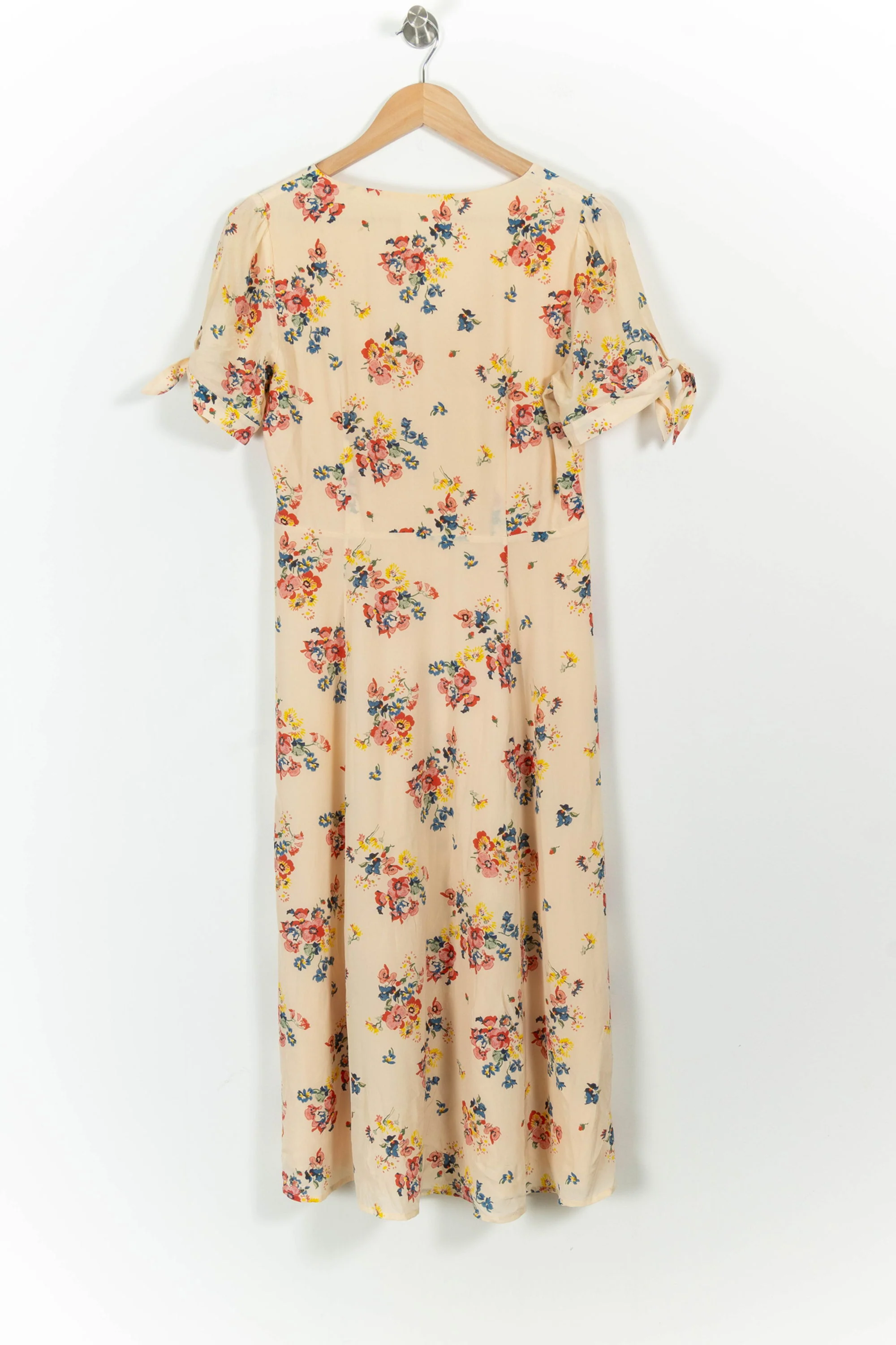 Robe Longue Fleurie Rose et Jaune - Taille S/36 - Image 4