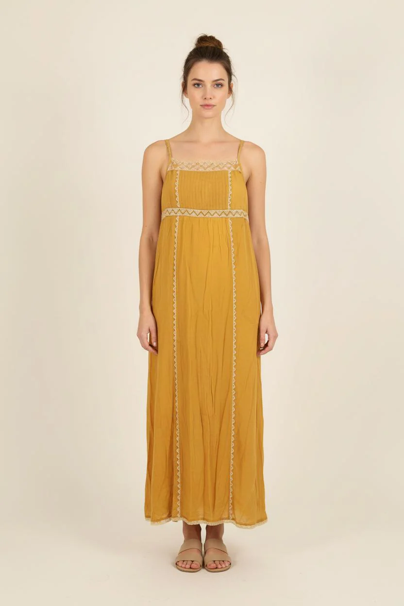 Robe Longue Jaune - Taille S/36