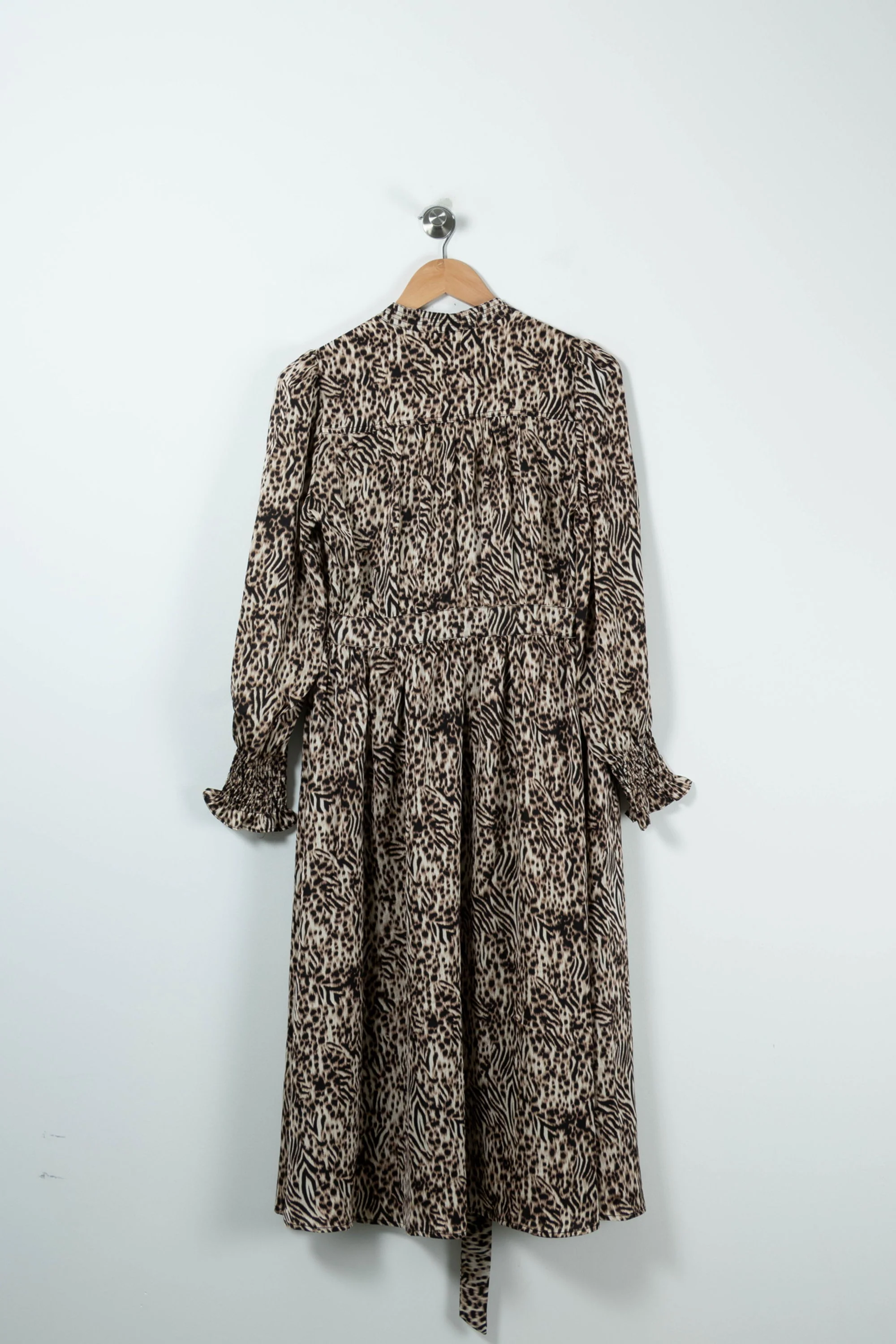 Robe Longue Marron et Beige - Taille S/36 - Image 4