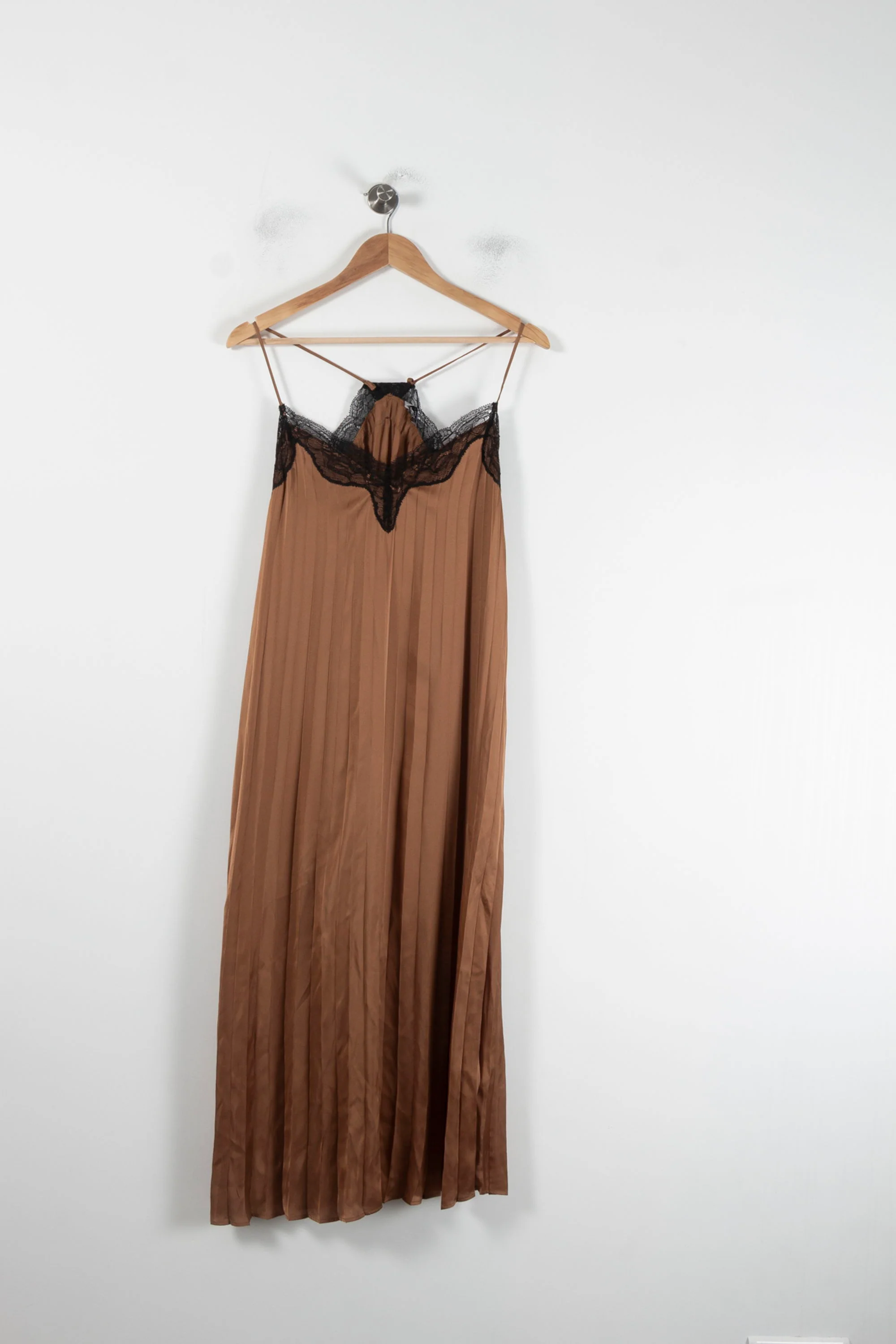 Robe Longue Marron et Noire - Taille XS/34 - Image 2