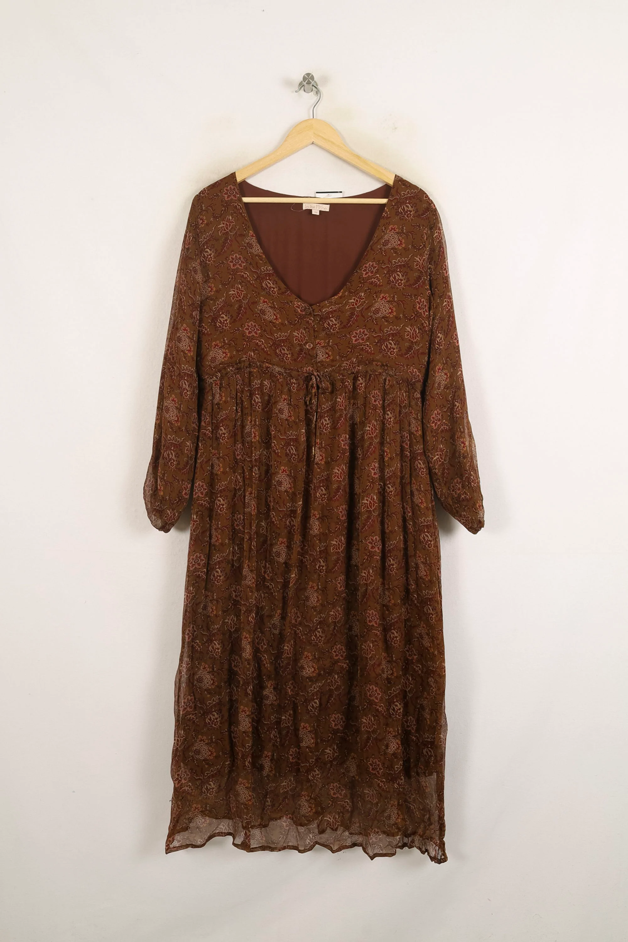 Robe Longue Marron - Taille L/40 - Image 2