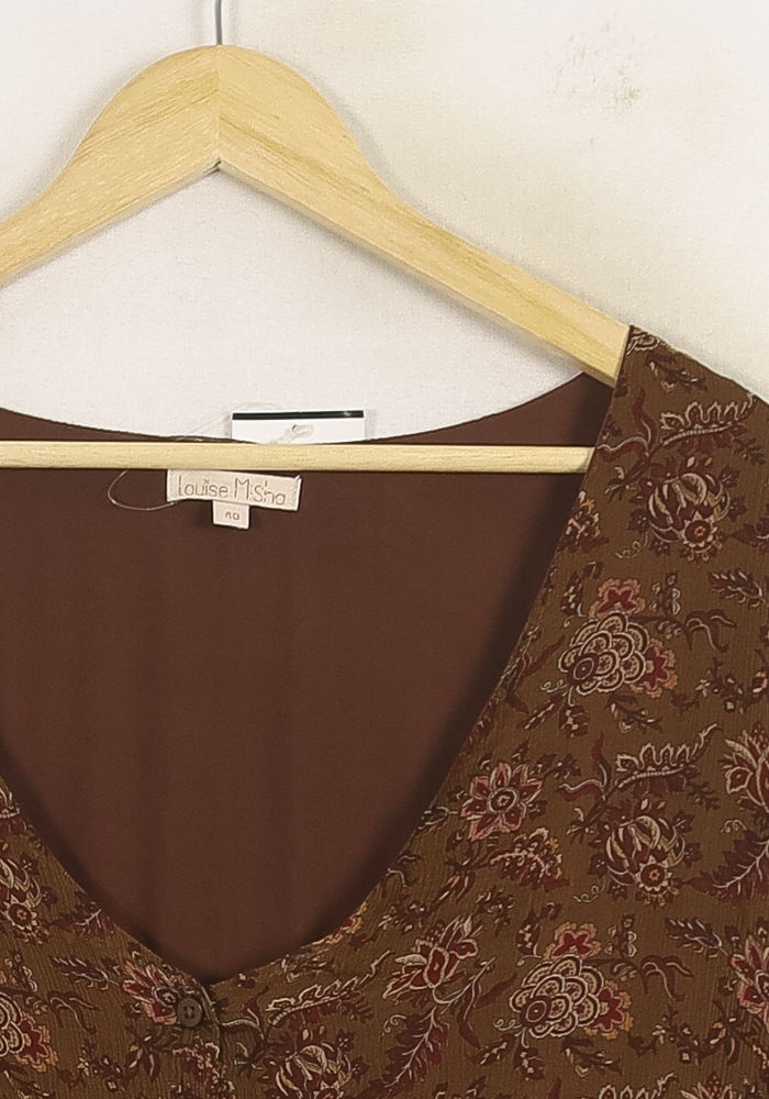 Robe Longue Marron - Taille L/40 - Image 3