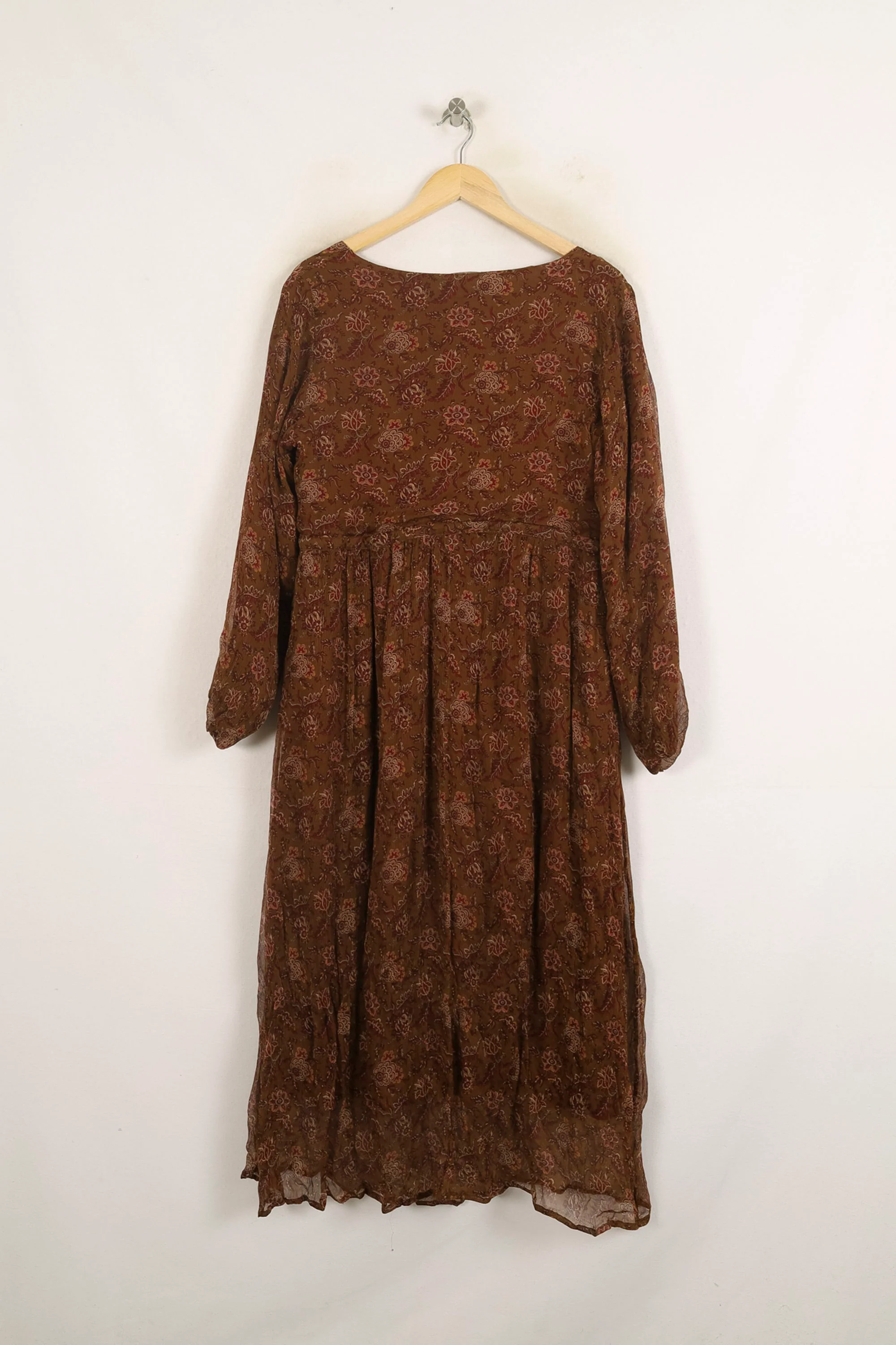 Robe Longue Marron - Taille L/40 - Image 4