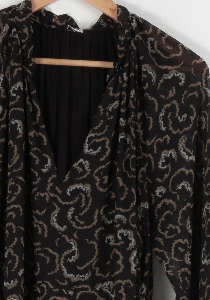 Robe Longue Noire et Beige - Taille S/36 - Image 3