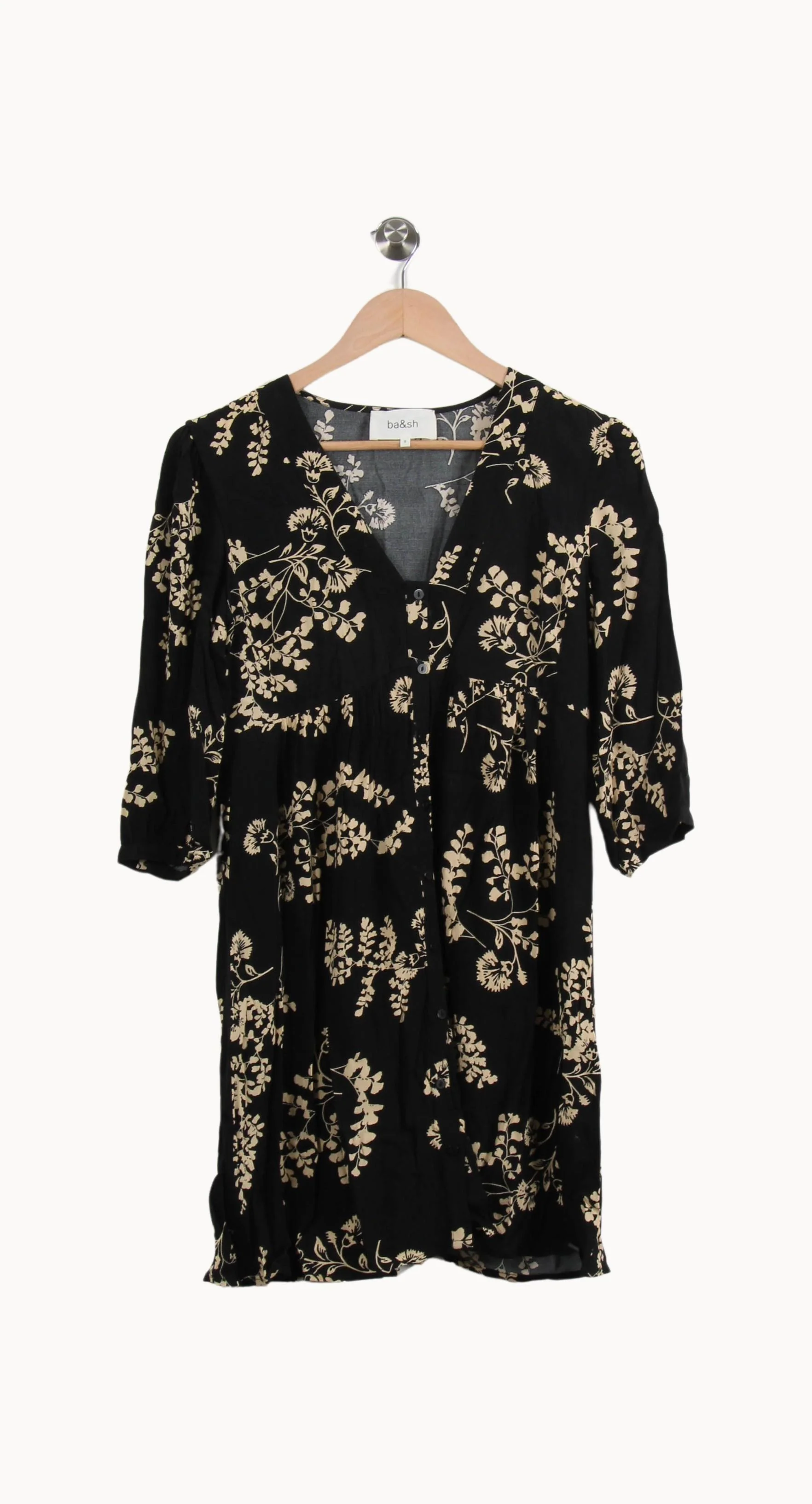 Robe Longue Noire et Beige - Taille XS/34 - Image 2