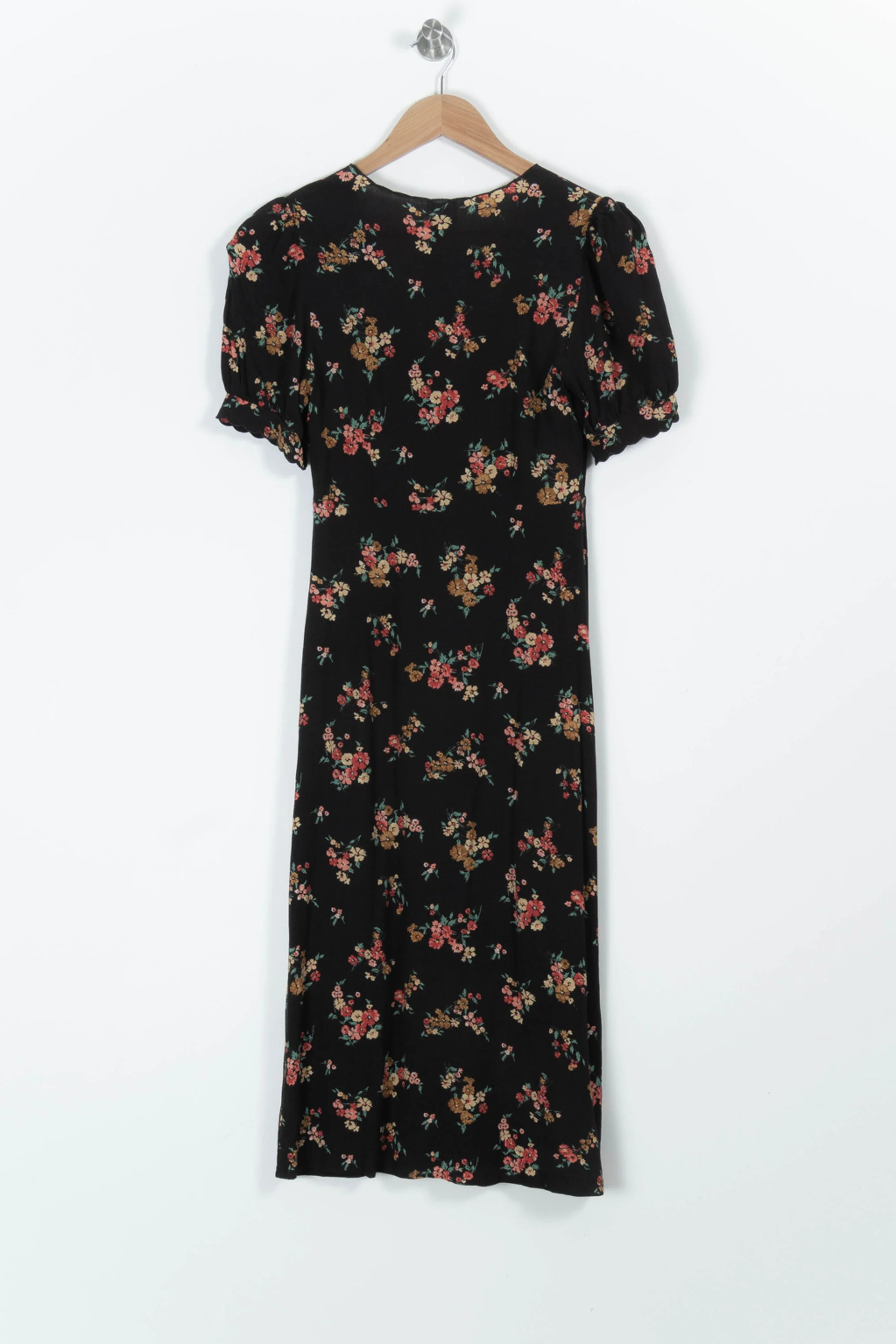 Robe Longue Noire et Fleurie - Taille XS/34 - Image 4
