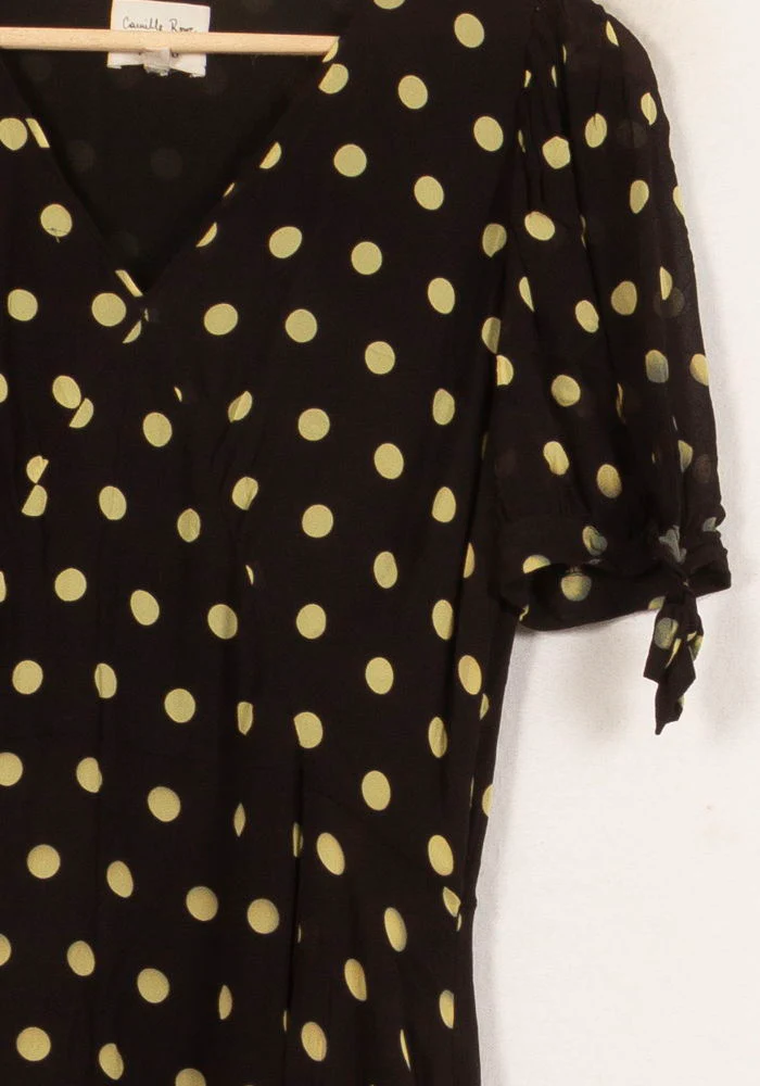 Robe Longue Noire et Jaune - Taille S/36 - Image 3