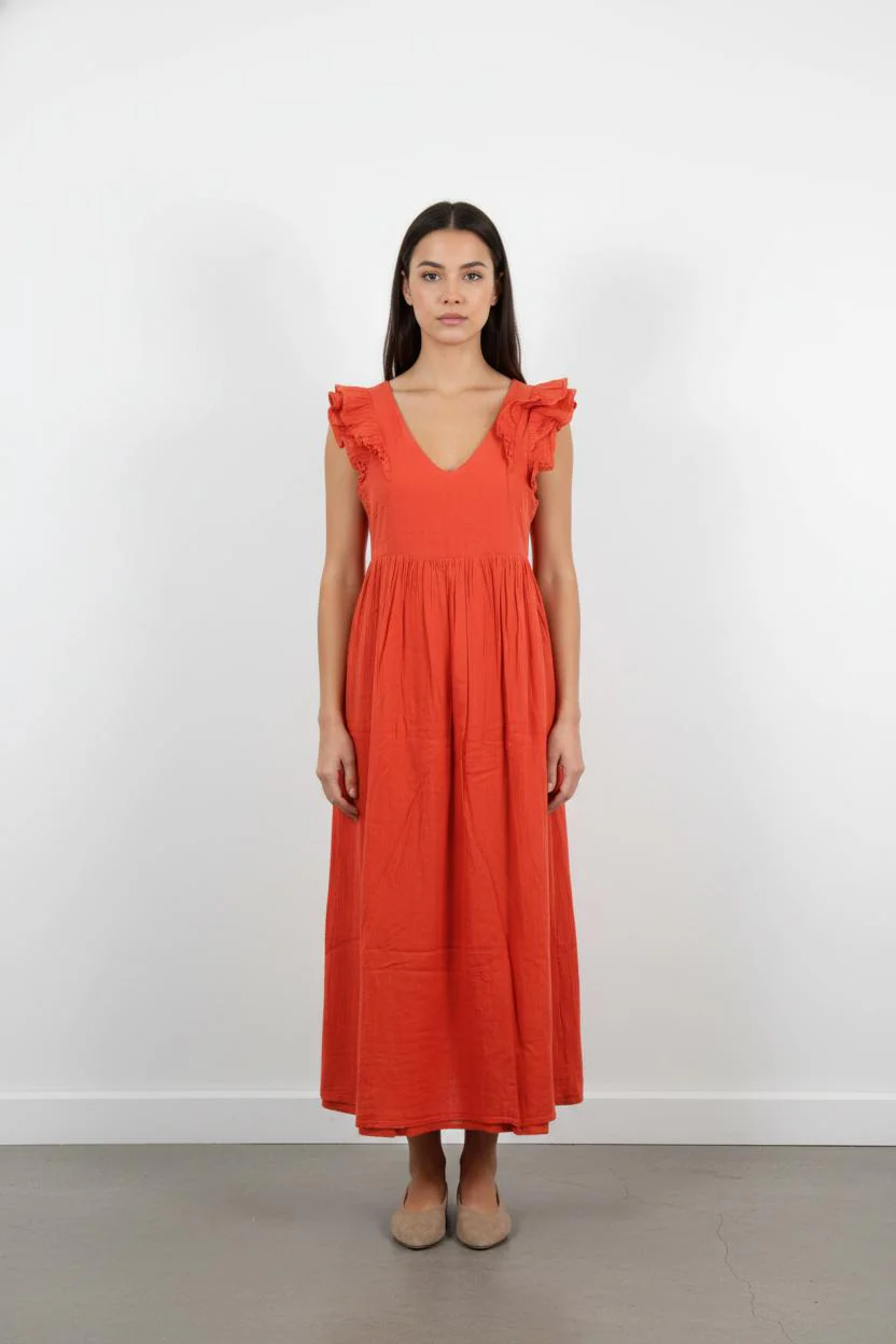 Robe Longue Orange - Taille S/36