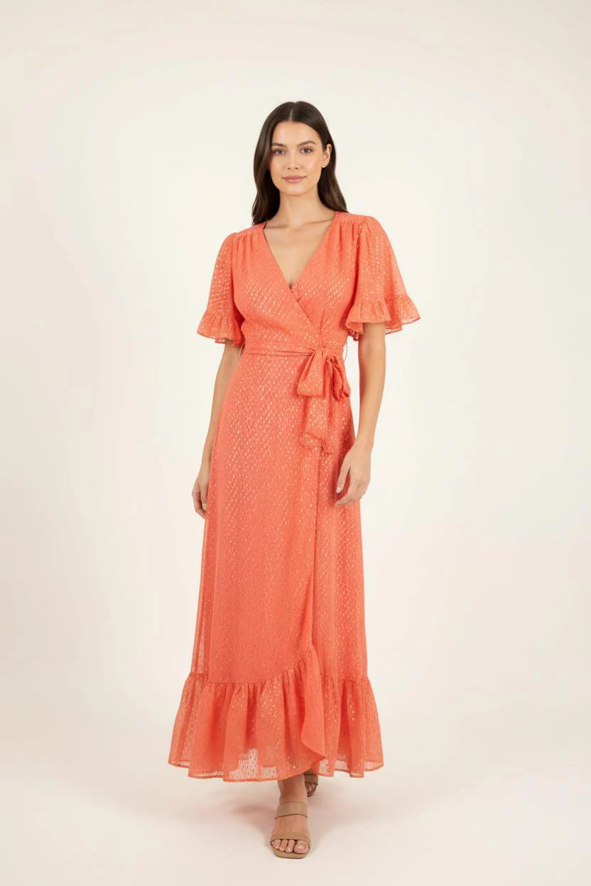 Robe Longue Orange - Taille XS/34
