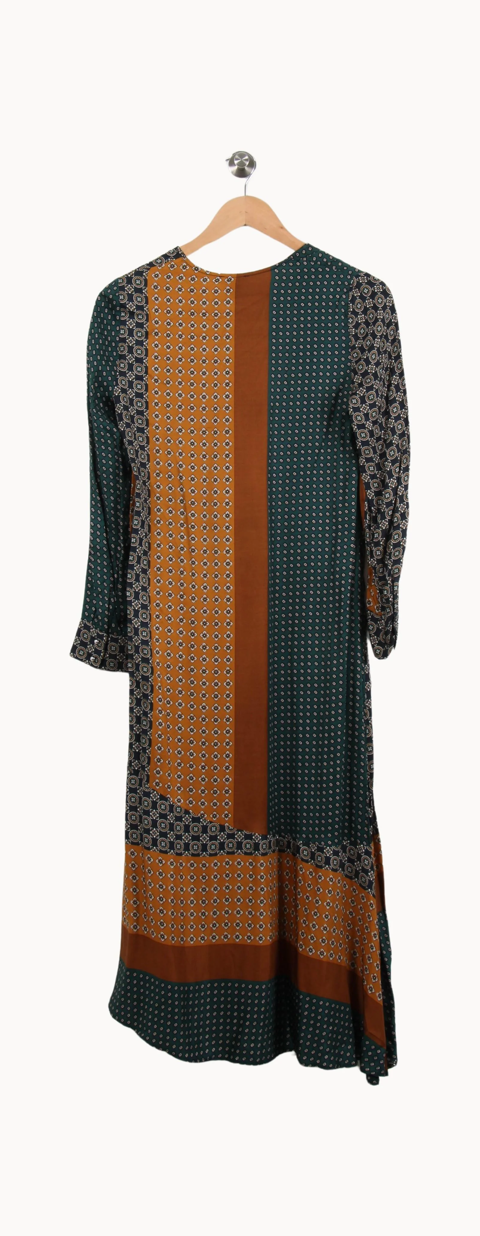 Robe Longue Verte et Marron - Taille S/36 - Image 4