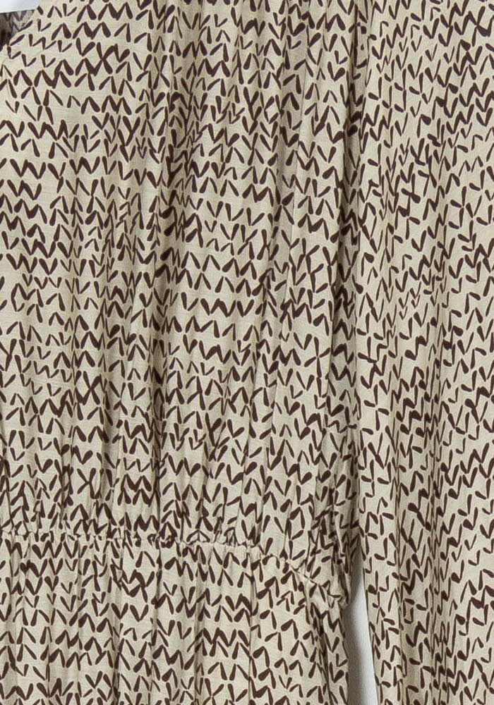 Robe Midi Beige et Marron - Taille XS/34 - Image 3