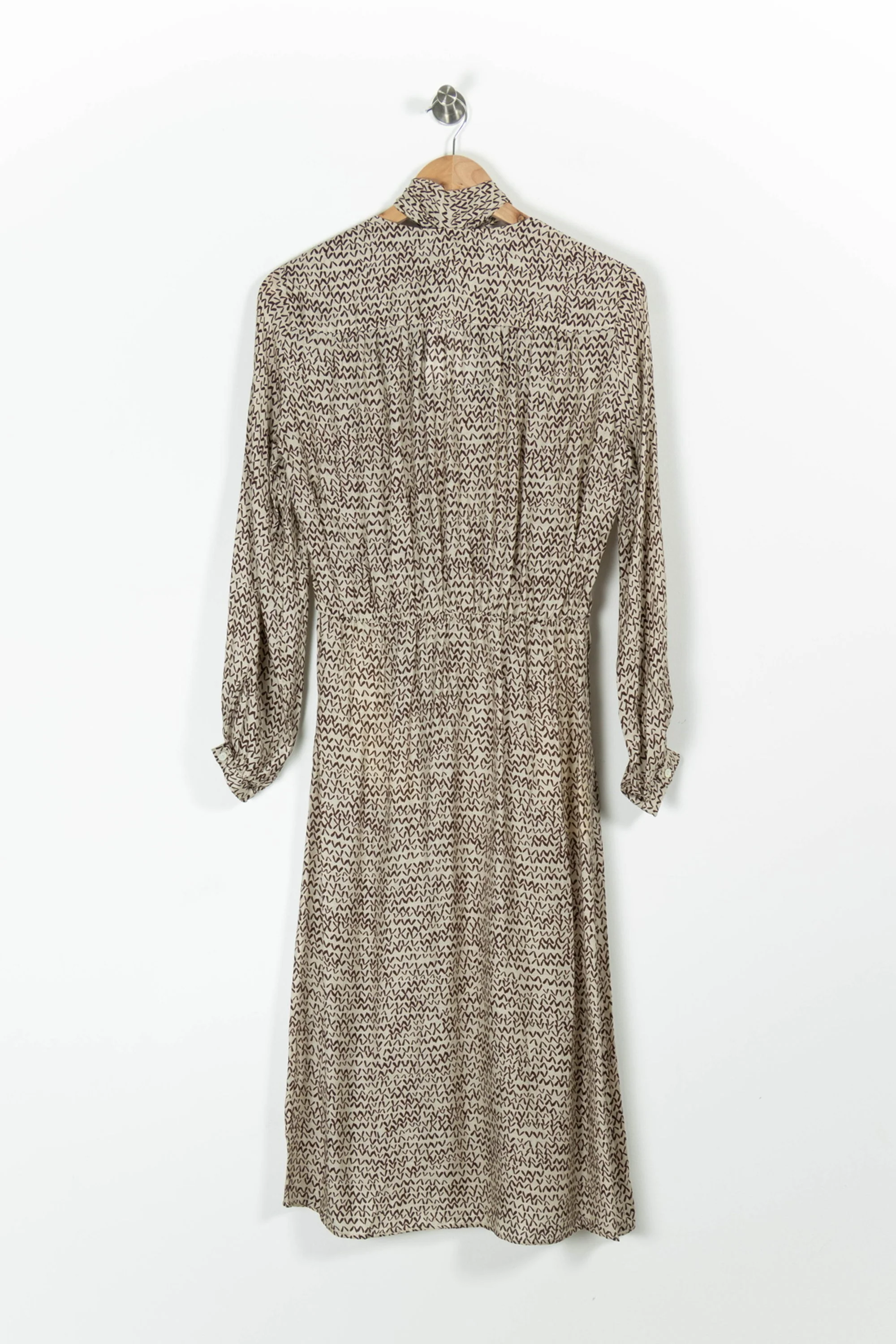Robe Midi Beige et Marron - Taille XS/34 - Image 4