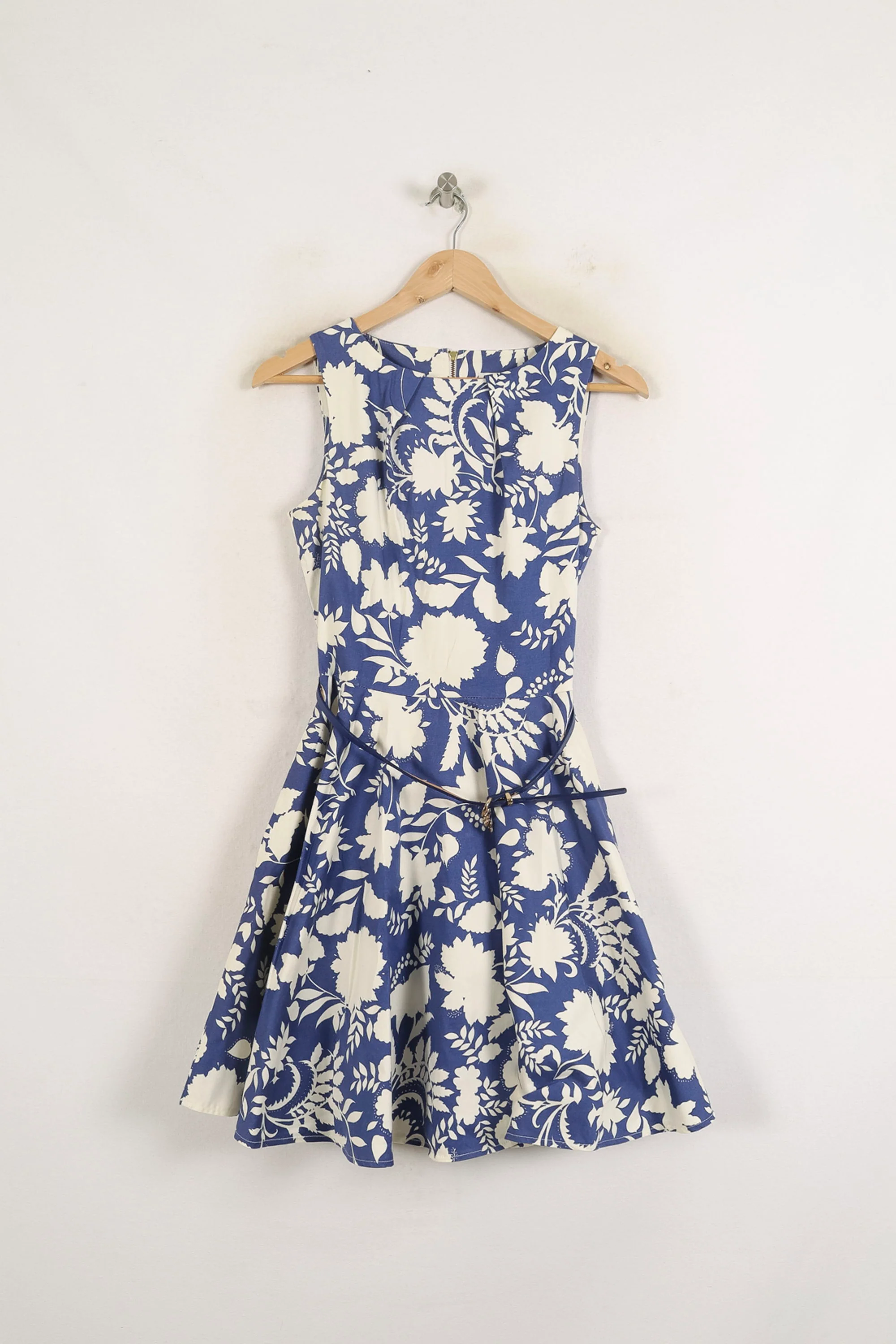 Robe Midi Bleu et Blanche - Taille M/38 - Image 2