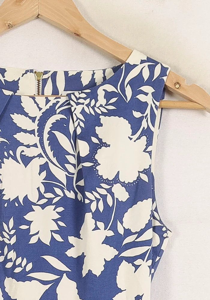 Robe Midi Bleu et Blanche - Taille M/38 - Image 3