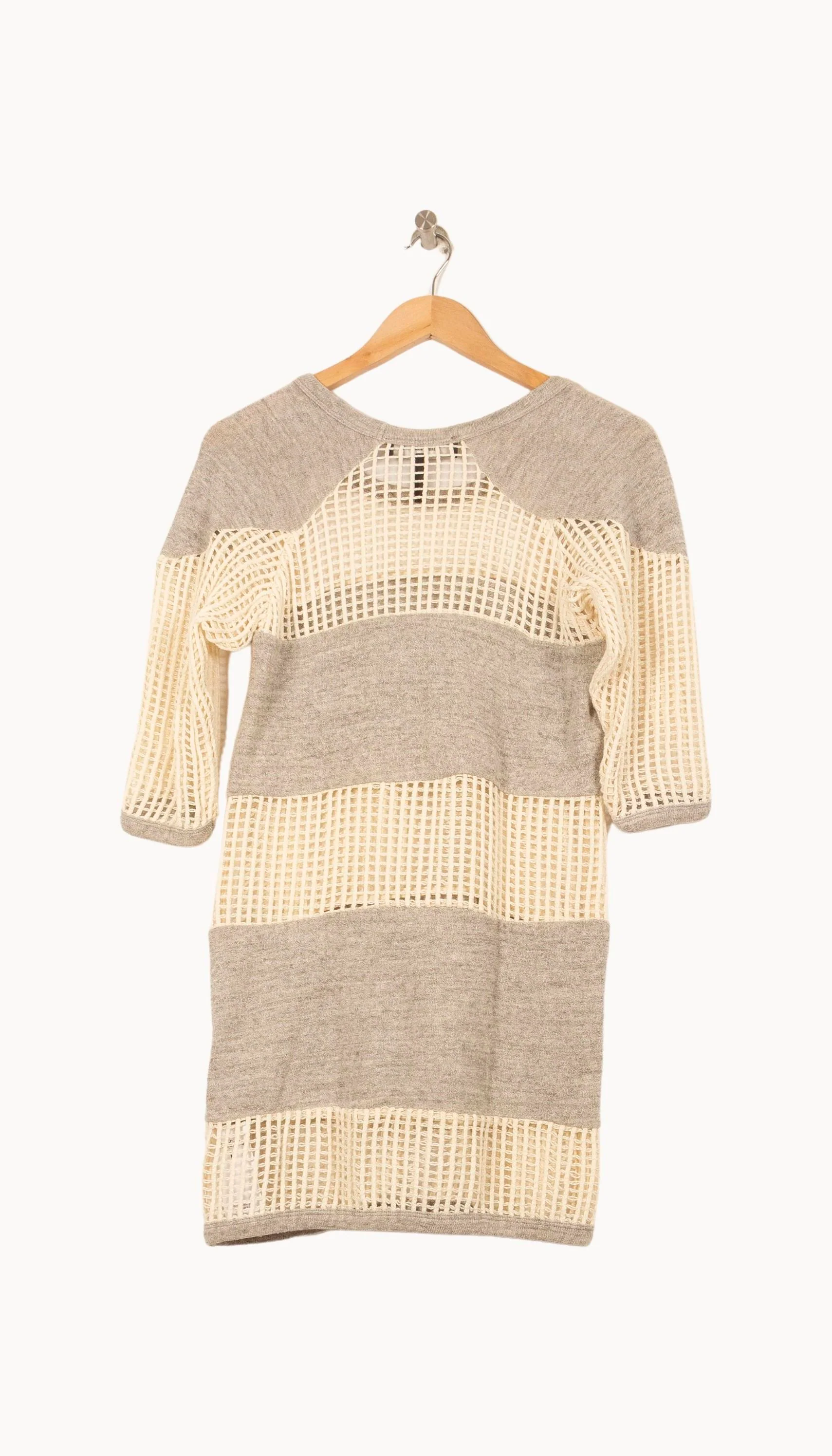 Robe Midi Grise et Écrue - Taille M/38 - Image 4