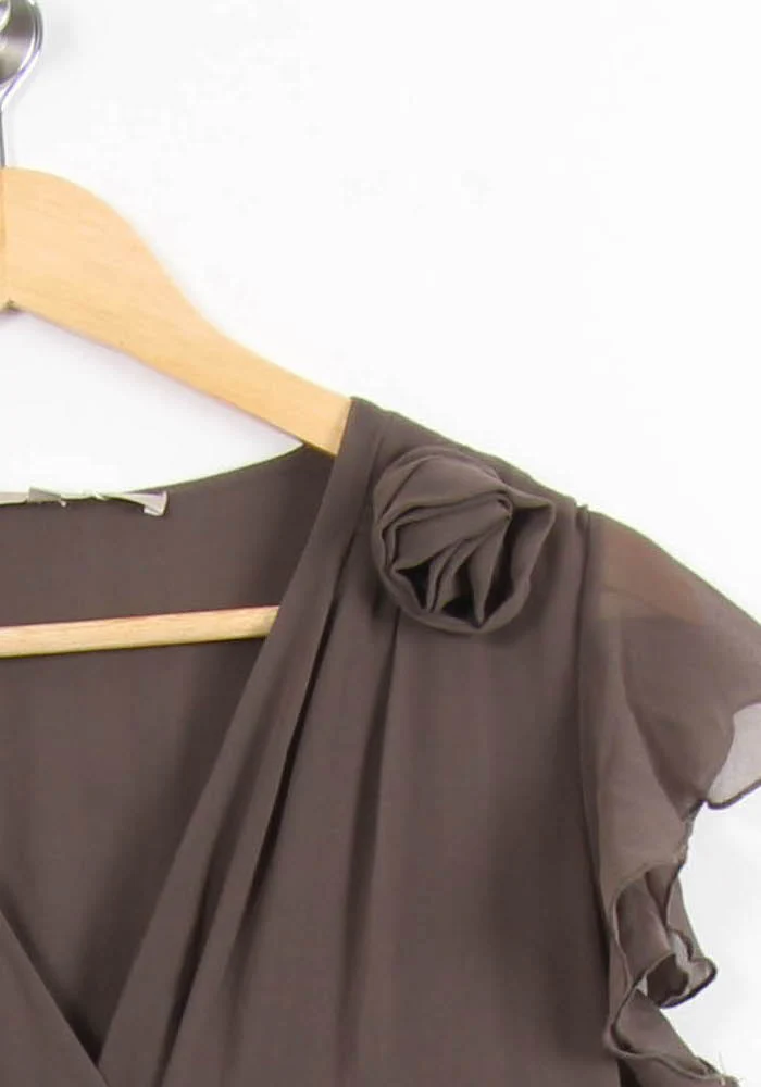 Robe Midi Marron et Noire - Taille XL/42 - Image 3