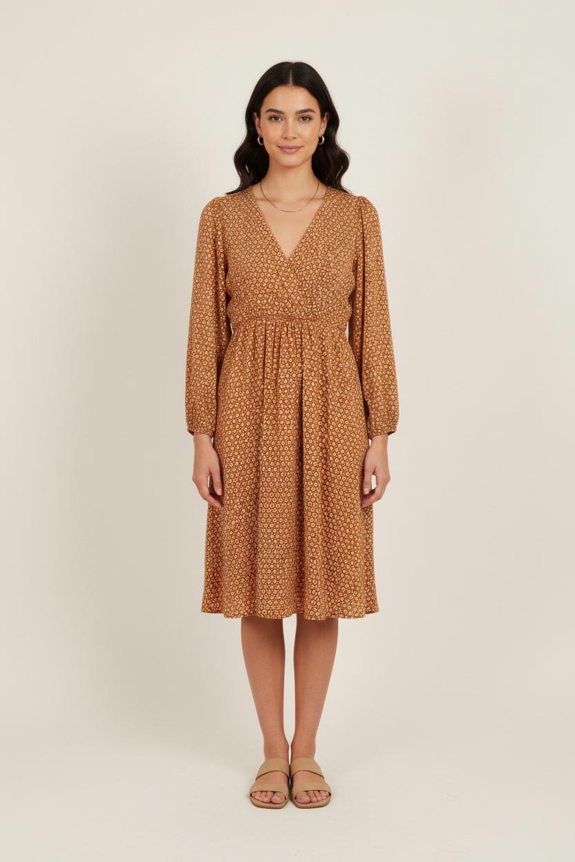 Robe Midi Marron - Taille S/36