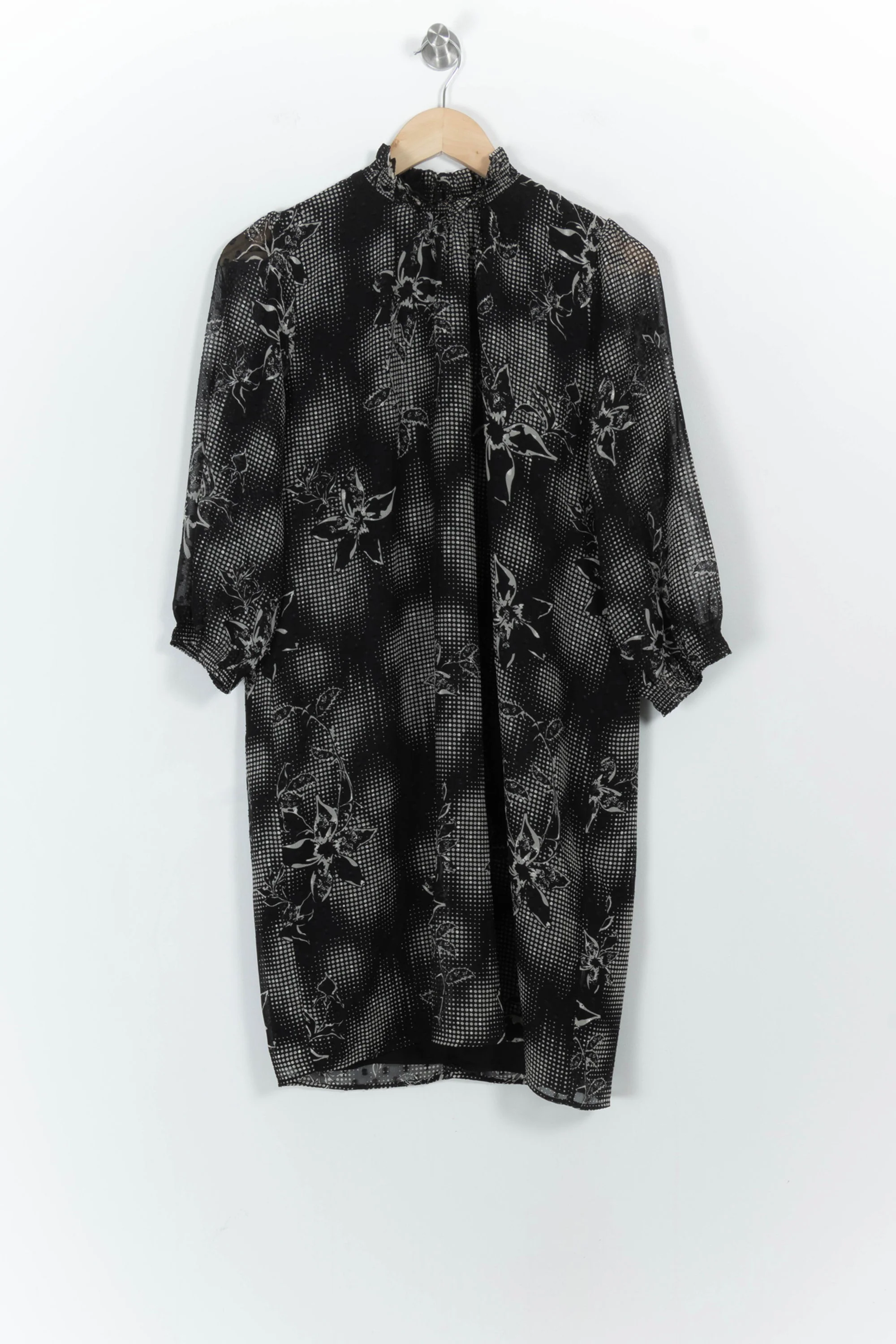 Robe Midi Noire et Blanche - Taille L/40 - Image 2